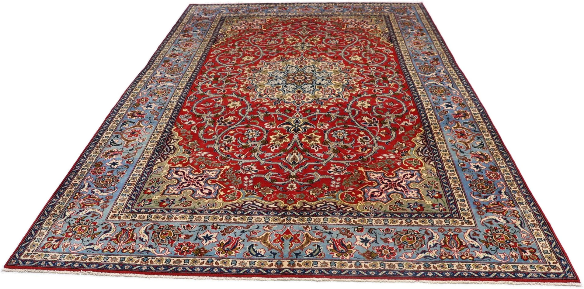 Handgeknüpfter Isfahan Perserteppich 212 × 324 cm