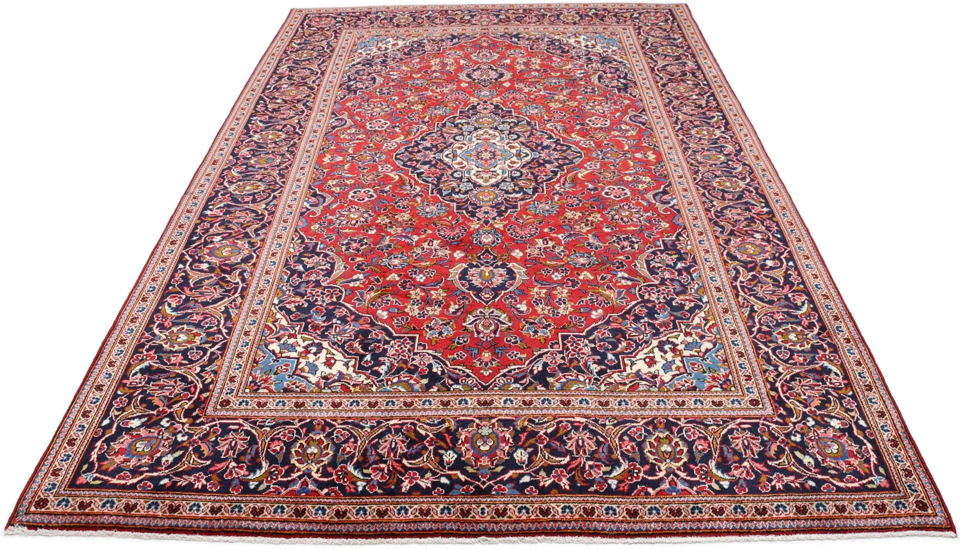 Handgeknüpfter Kashan Perserteppich 198 × 304 cm