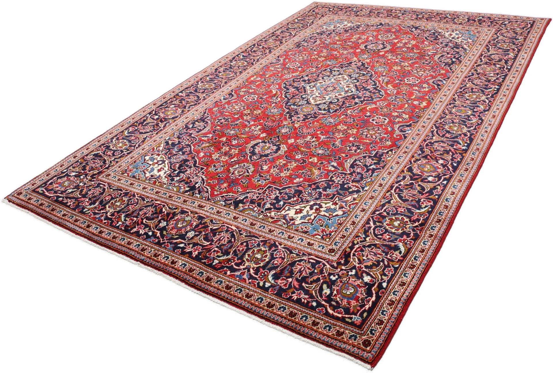 Handgeknüpfter Kashan Perserteppich 198 × 304 cm
