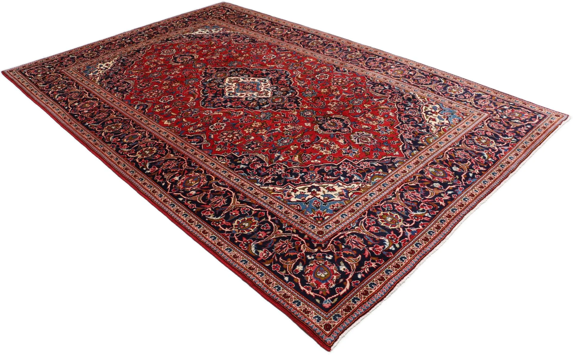 Handgeknüpfter Kashan Perserteppich 198 × 304 cm