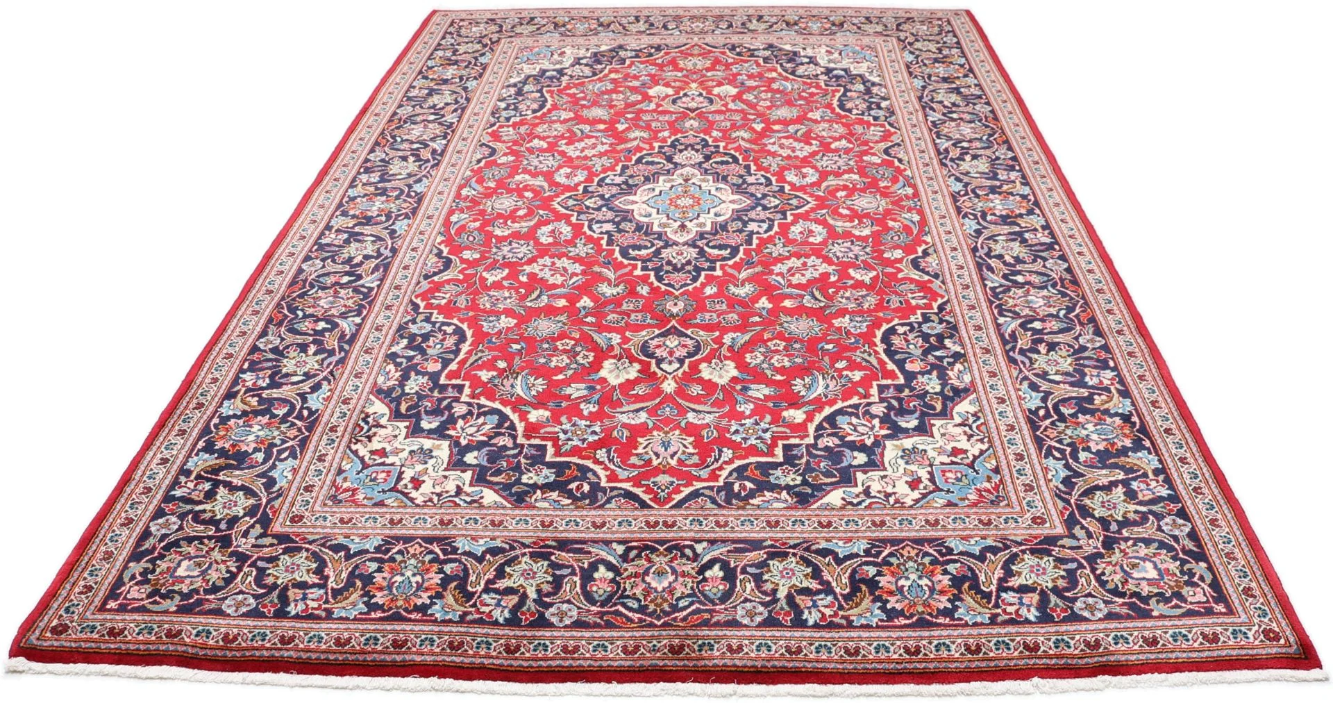 Handgeknüpfter Kashan Perserteppich, 200 × 300 cm, Wolle