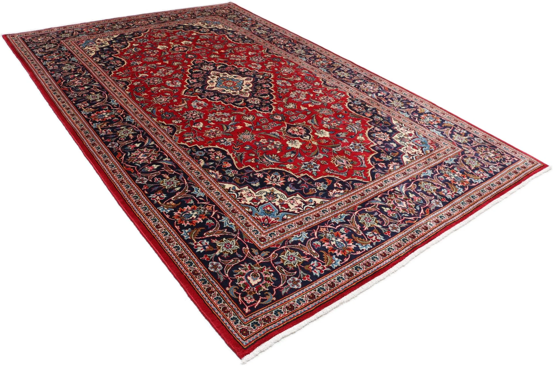Handgeknüpfter Kashan Perserteppich, 200 × 300 cm, Wolle