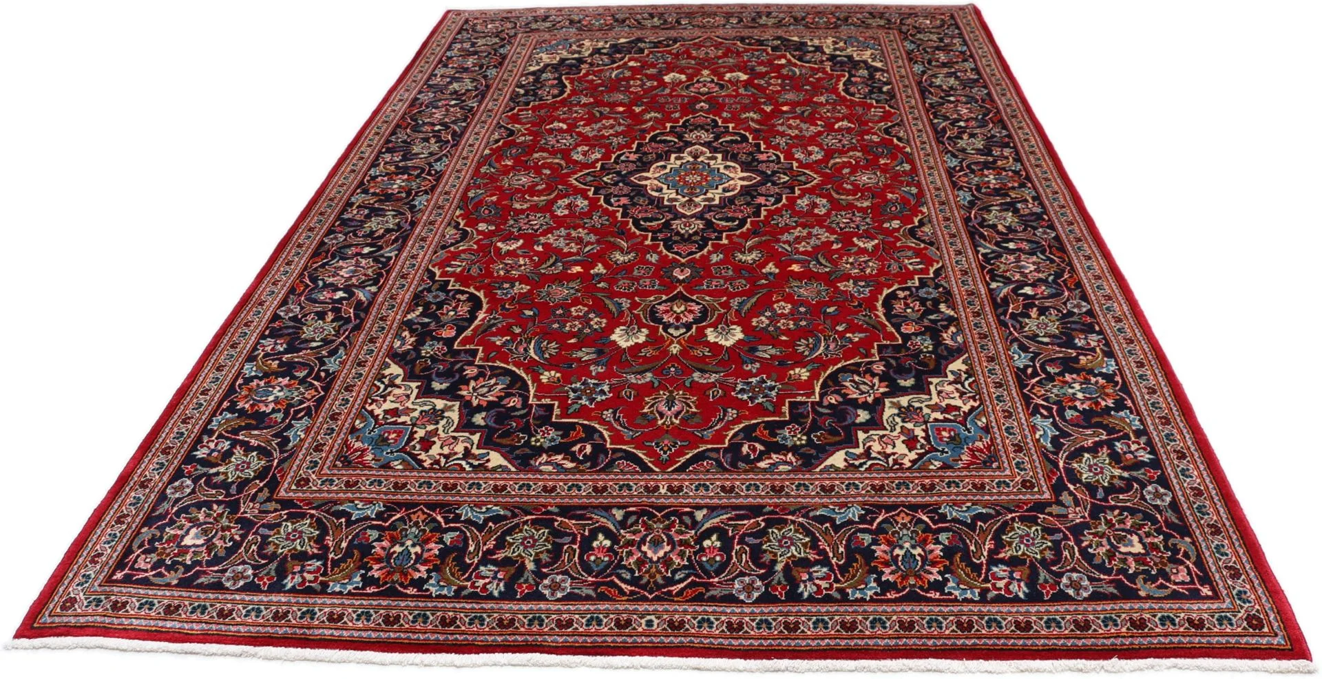 Handgeknüpfter Kashan Perserteppich, 200 × 300 cm, Wolle