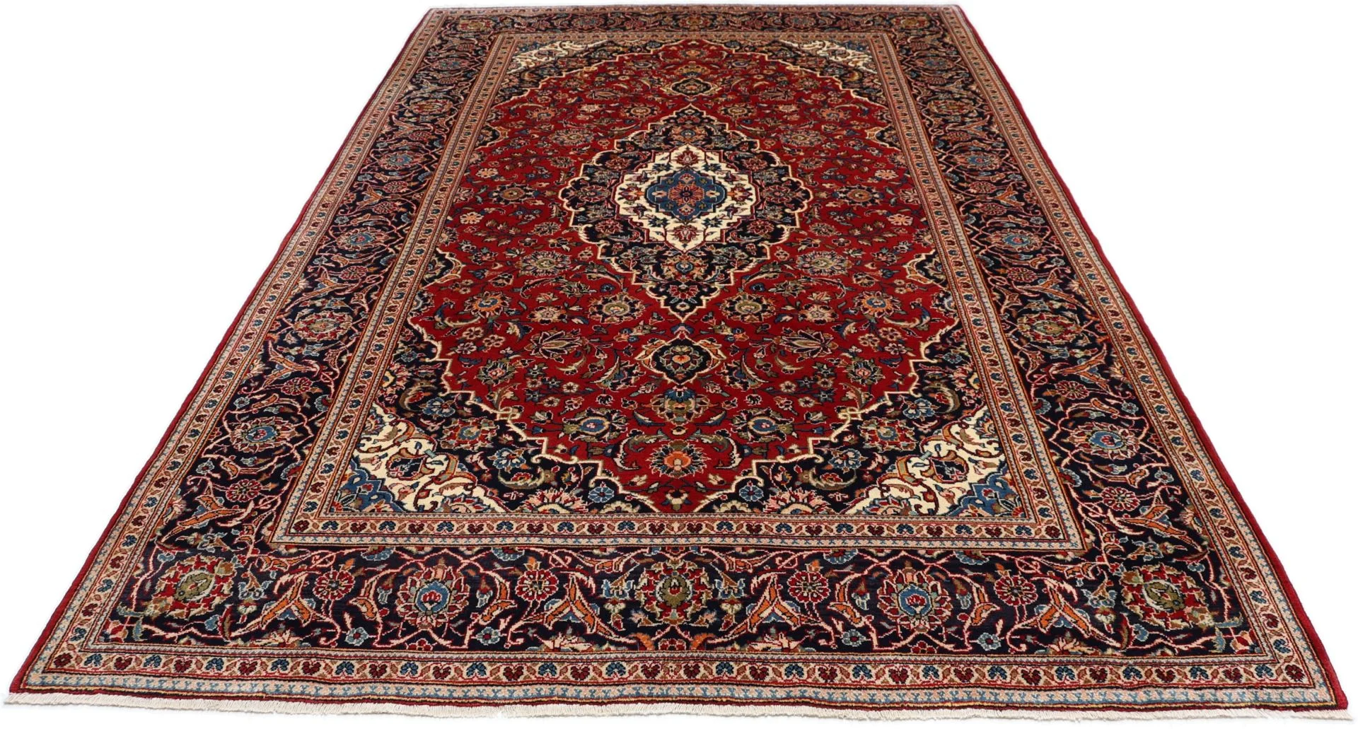 Kashan Perserteppich aus Iran, 202 × 320 cm