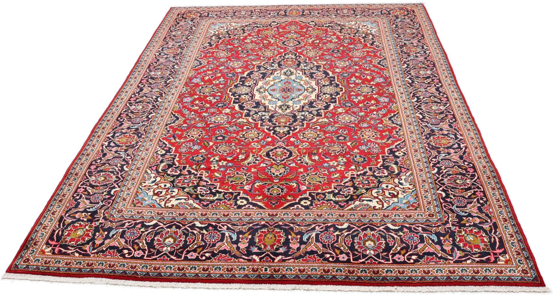 Kashan Perserteppich 200 × 300 cm aus Wolle, handgeknüpft