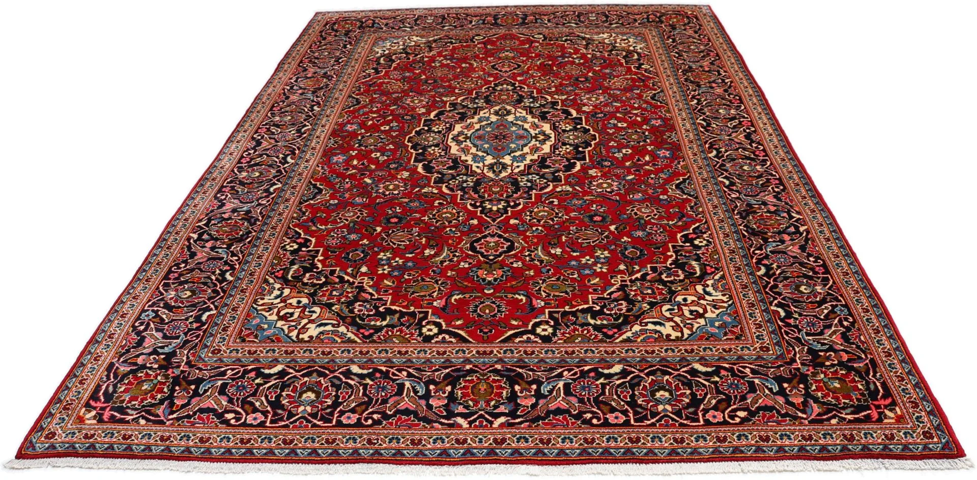 Kashan Perserteppich 200 × 300 cm aus Wolle, handgeknüpft