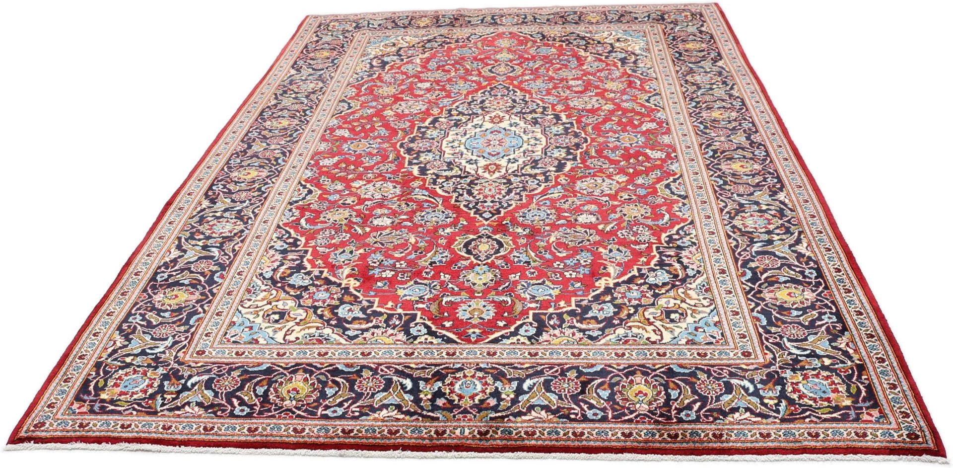 Handgeknüpfter Kashan Perserteppich 211 × 292 cm