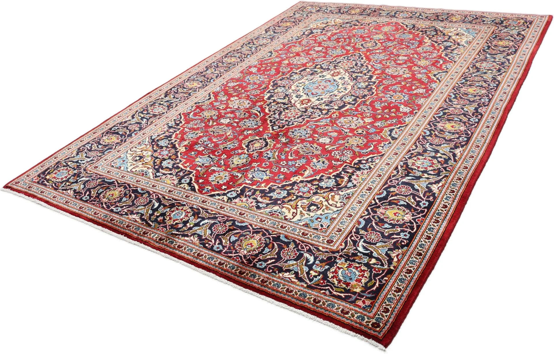 Handgeknüpfter Kashan Perserteppich 211 × 292 cm