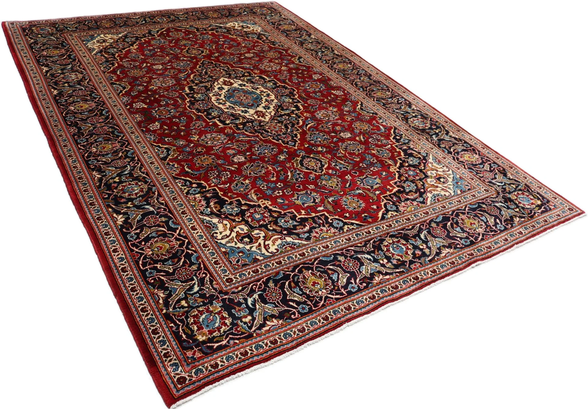 Handgeknüpfter Kashan Perserteppich 211 × 292 cm