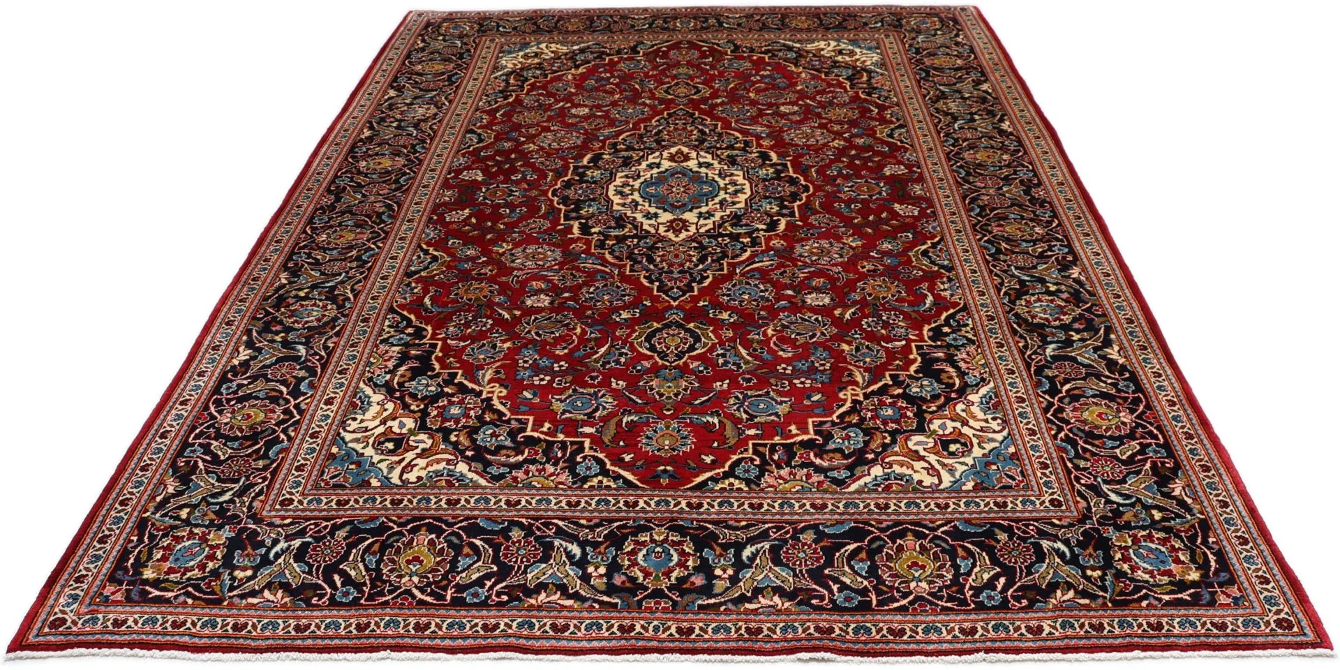Handgeknüpfter Kashan Perserteppich 211 × 292 cm