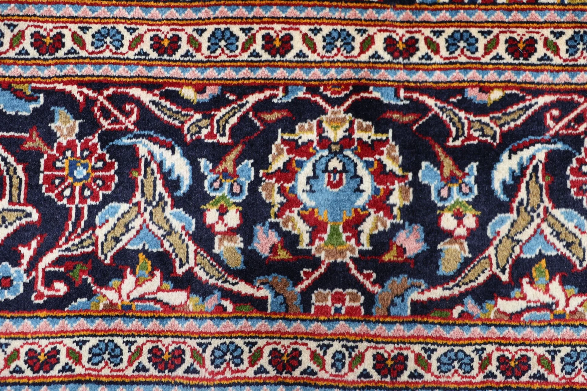 Handgeknüpfter Kashan Perserteppich 211 × 292 cm