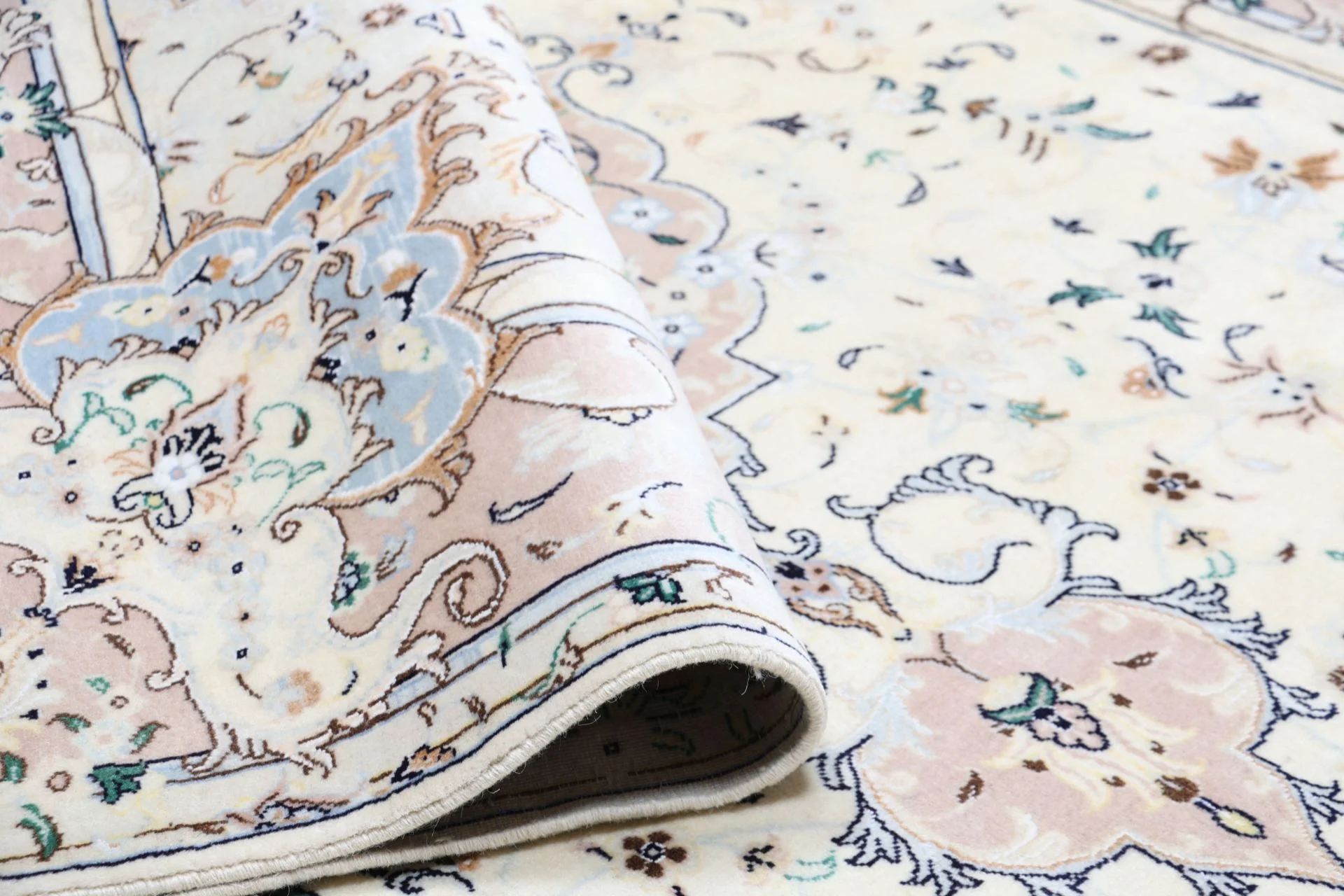 Kashan Perserteppich 200 × 308 cm aus Wolle, handgeknüpft