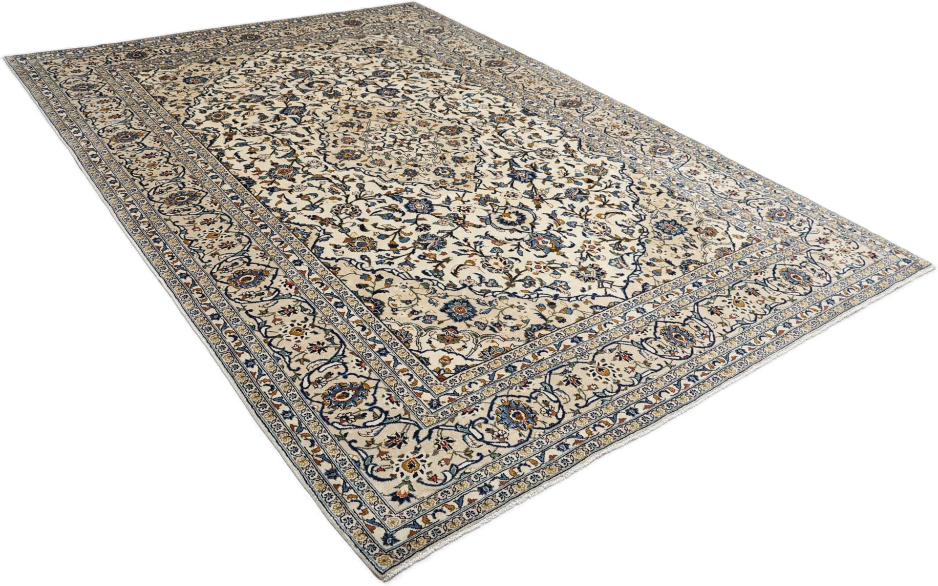 Kashan Perserteppich 243 × 348 cm aus Wolle, handgeknüpft