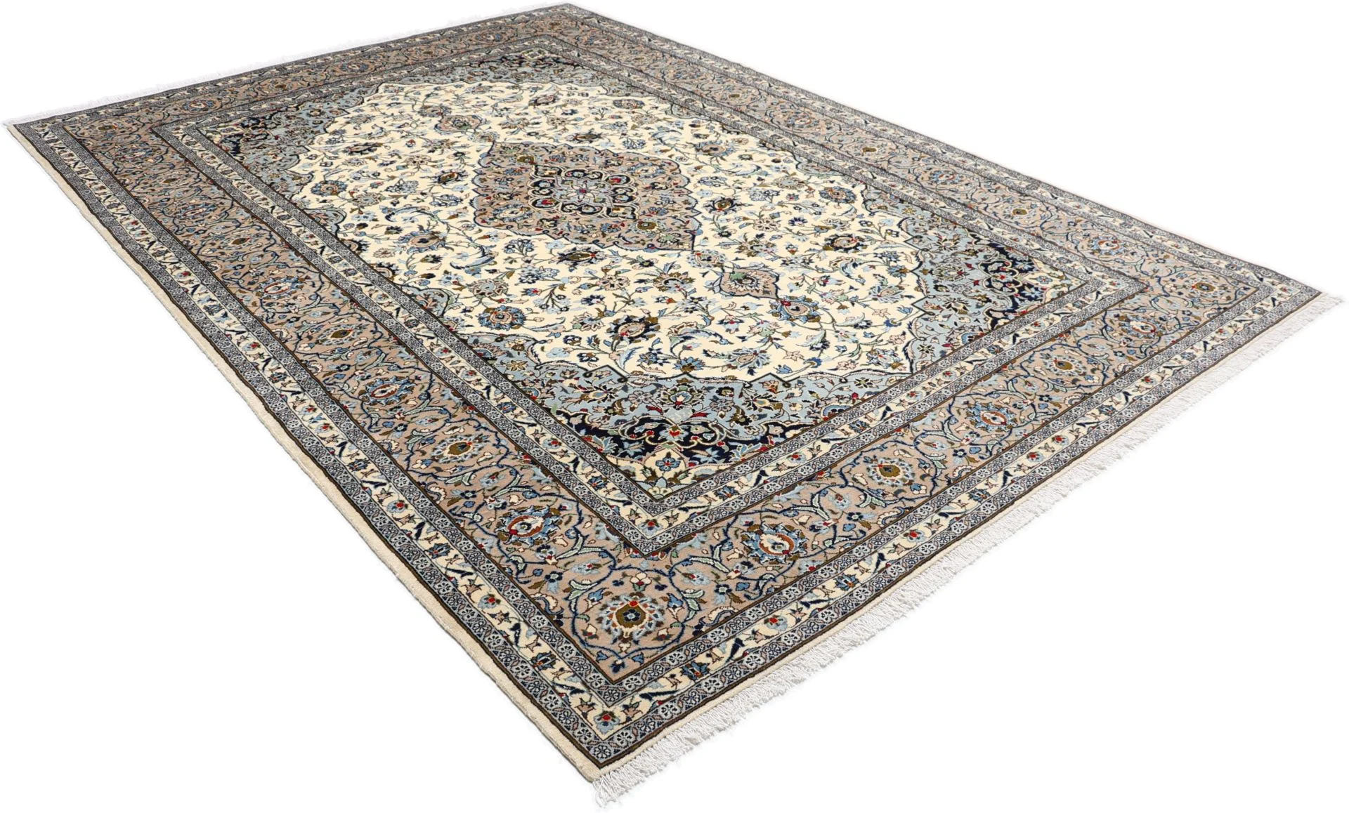 Handgeknüpfter Kashan Perserteppich, 245 × 355 cm, Wolle