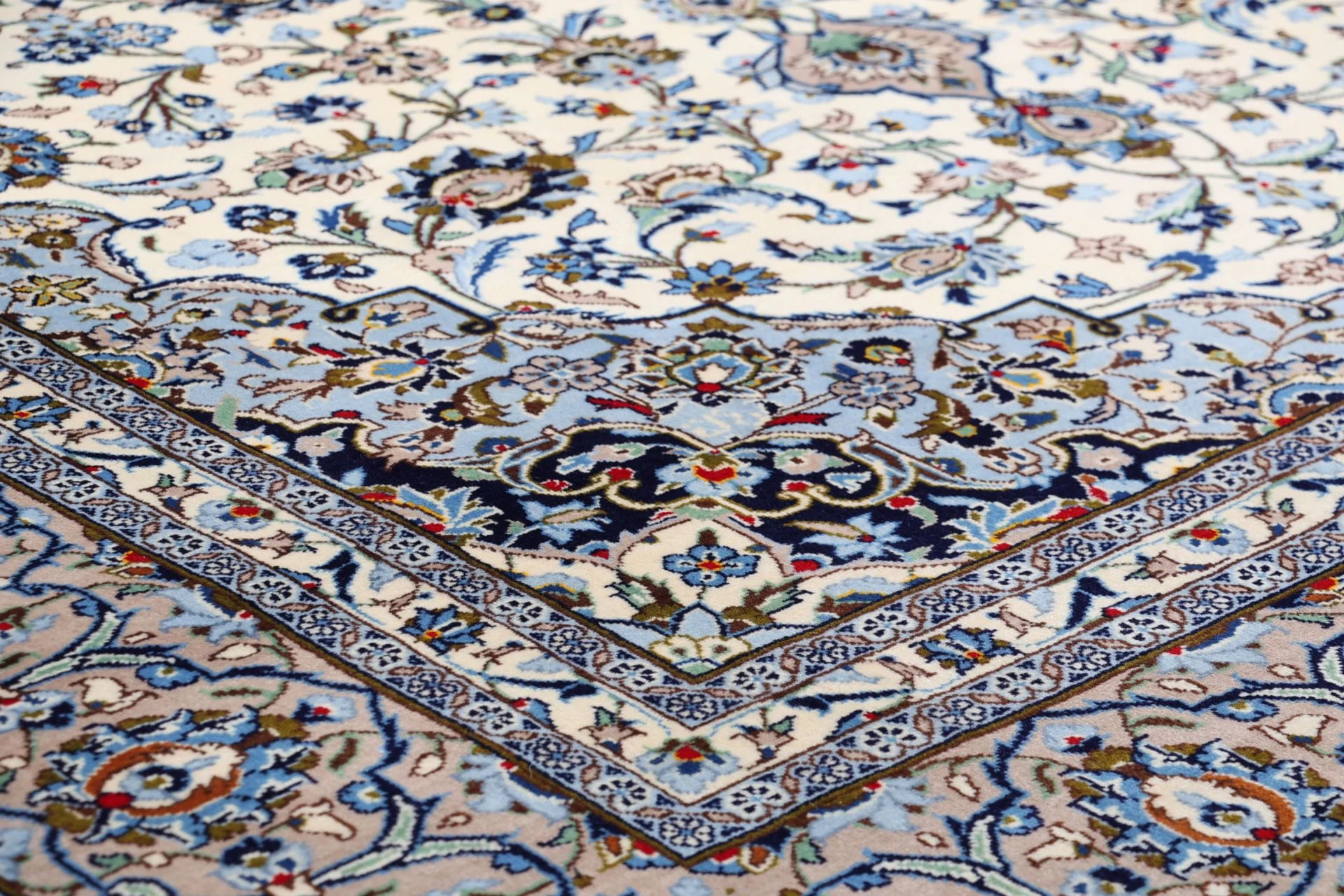 Handgeknüpfter Kashan Perserteppich, 245 × 355 cm, Wolle