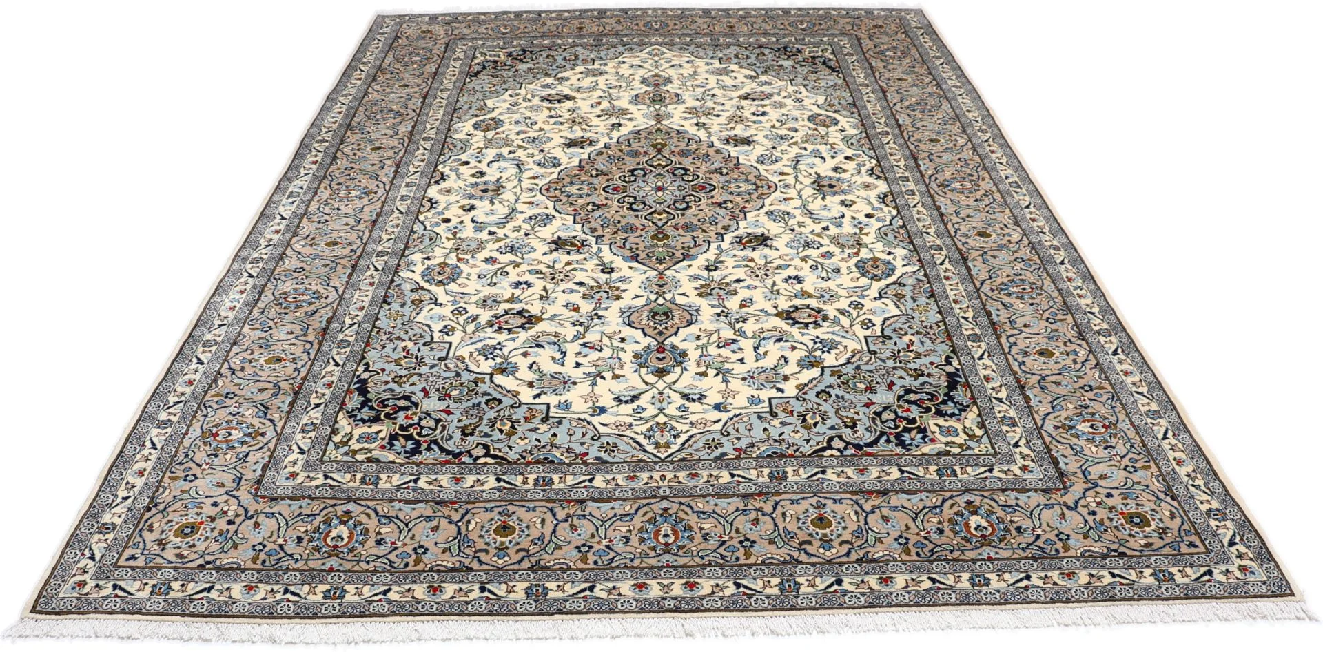 Handgeknüpfter Kashan Perserteppich, 245 × 355 cm, Wolle