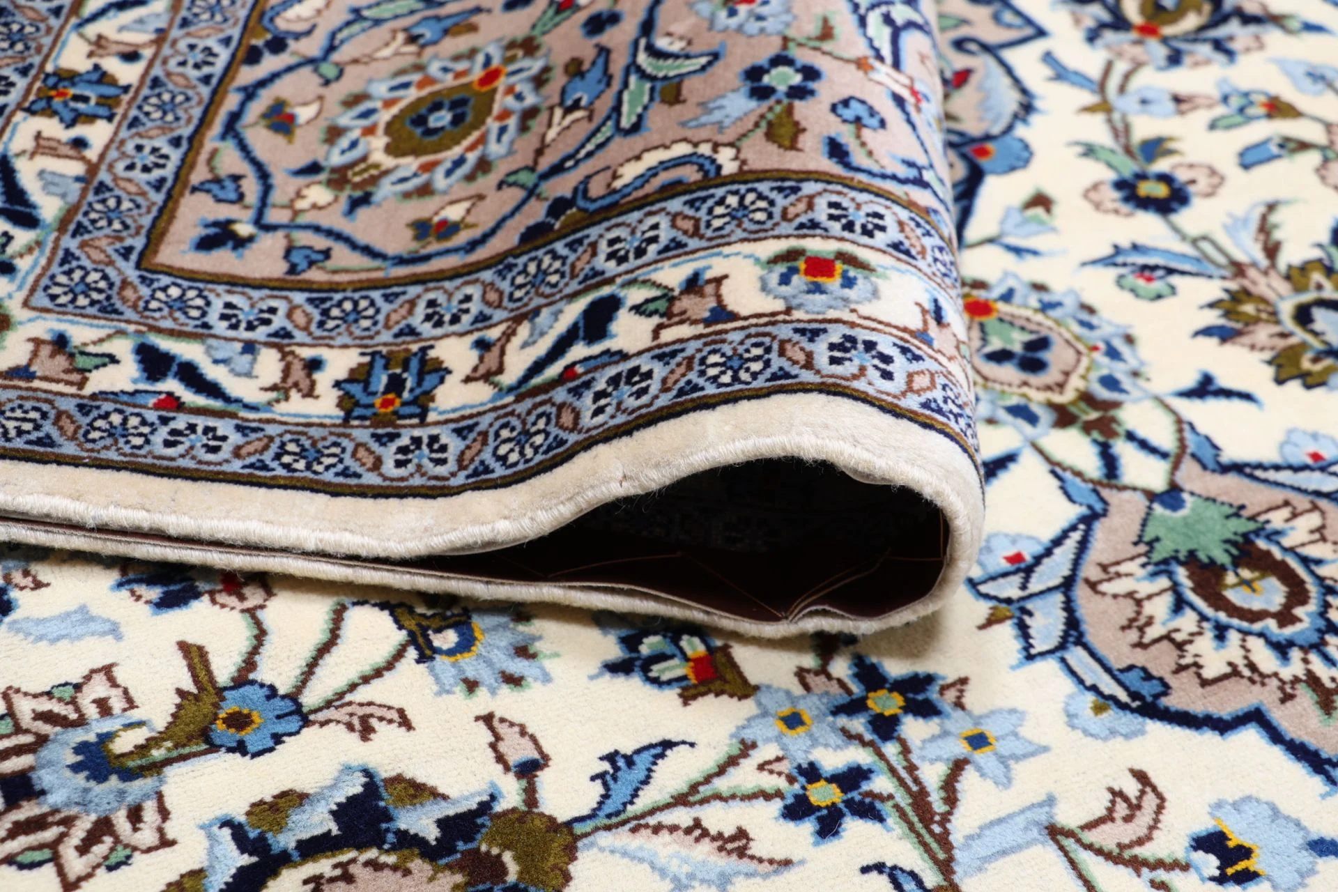Handgeknüpfter Kashan Perserteppich, 245 × 355 cm, Wolle
