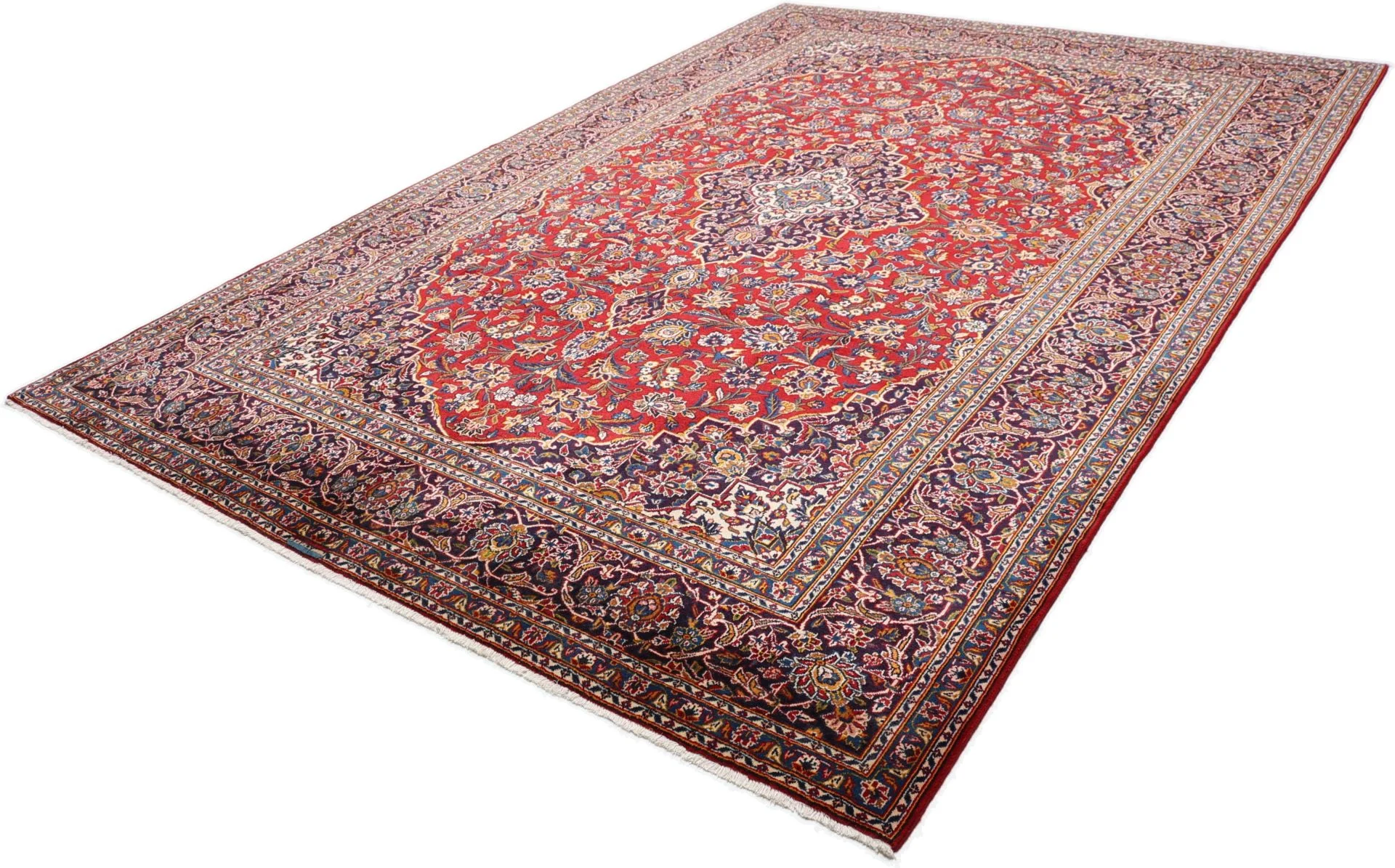 Kashan Perserteppich 250 × 370 cm aus Wolle, handgeknüpft