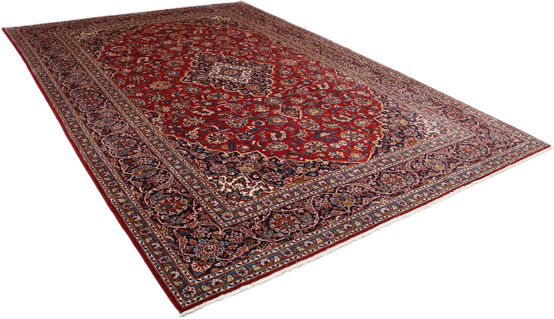 Kashan Perserteppich 250 × 370 cm aus Wolle, handgeknüpft