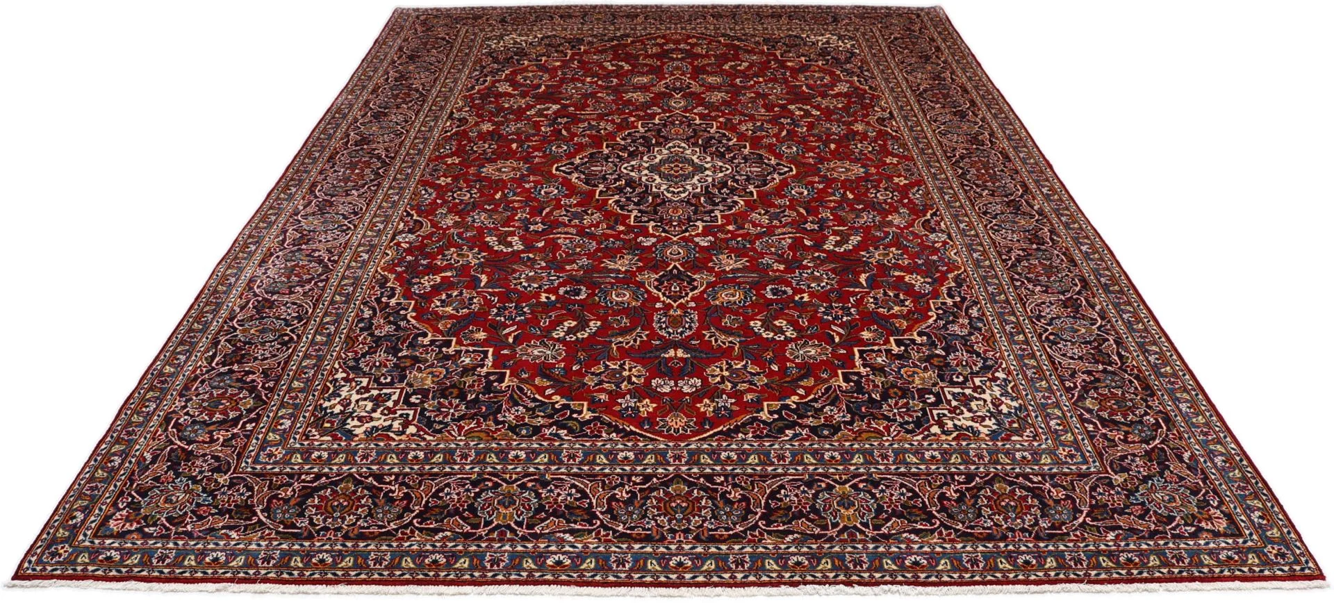 Kashan Perserteppich 250 × 370 cm aus Wolle, handgeknüpft