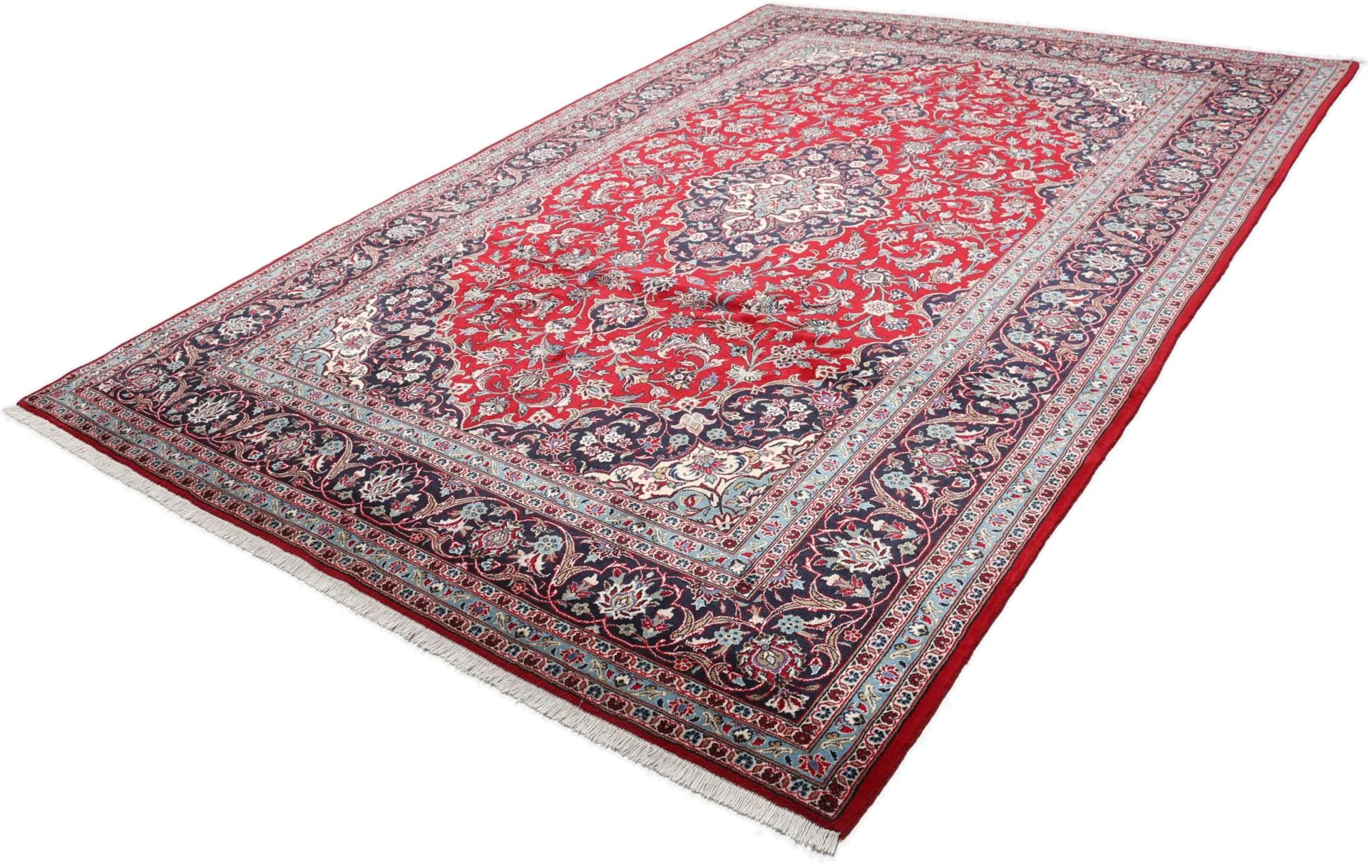 Handgeknüpfter Kashan Perserteppich, 247 × 367 cm, Wolle