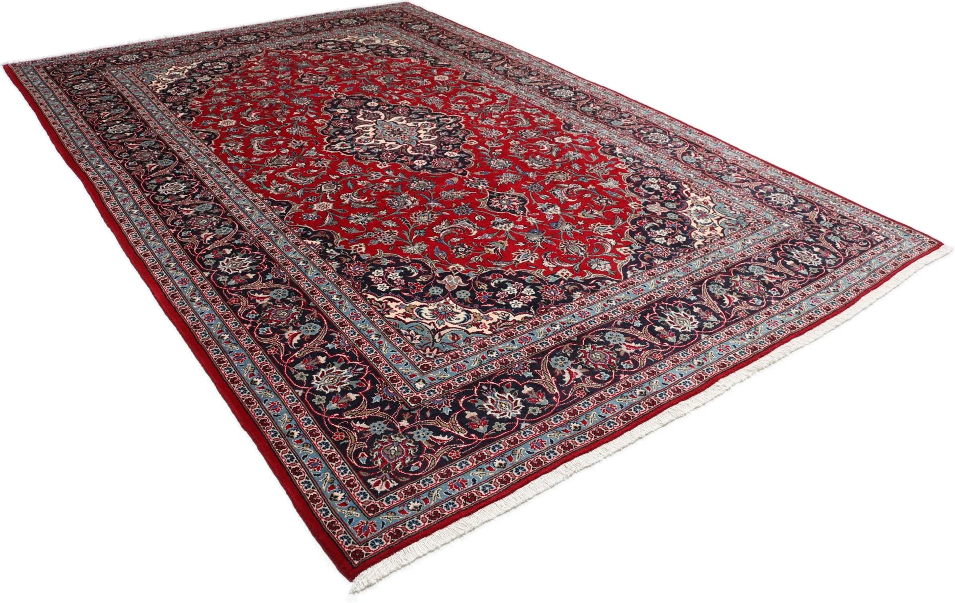 Handgeknüpfter Kashan Perserteppich, 247 × 367 cm, Wolle