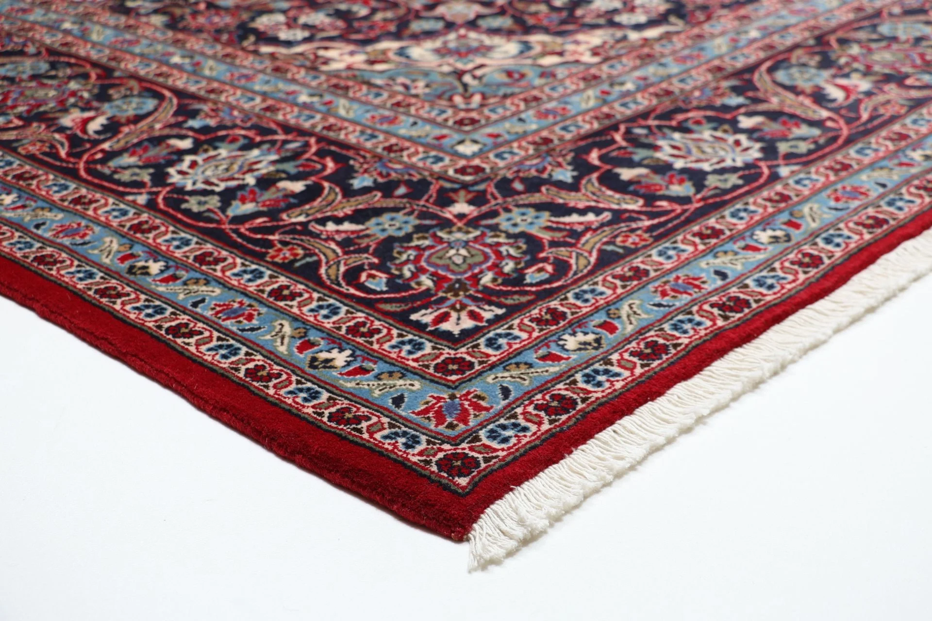Handgeknüpfter Kashan Perserteppich, 247 × 367 cm, Wolle