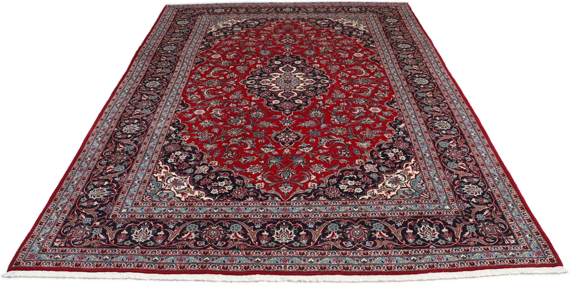 Handgeknüpfter Kashan Perserteppich, 247 × 367 cm, Wolle