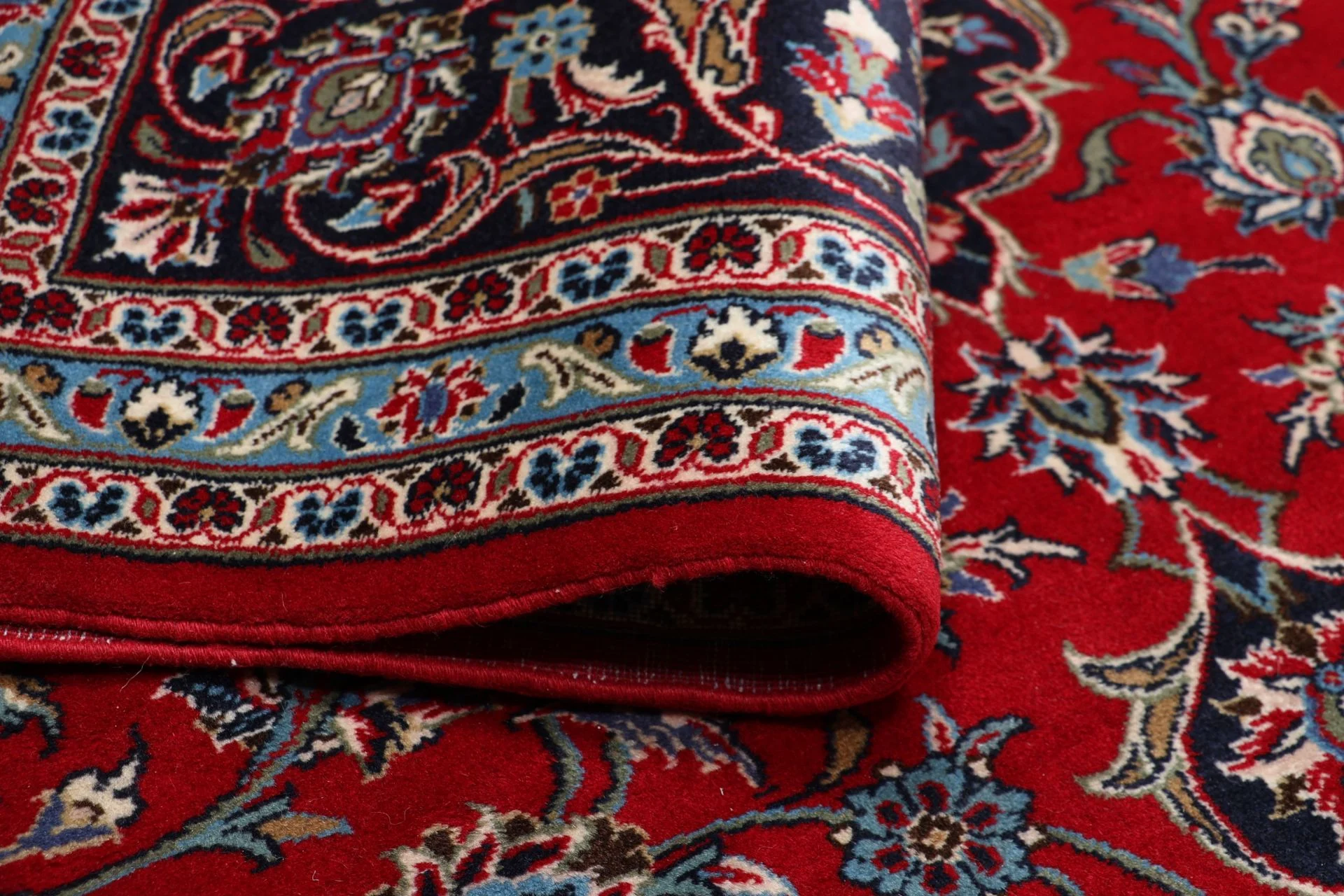 Handgeknüpfter Kashan Perserteppich, 247 × 367 cm, Wolle