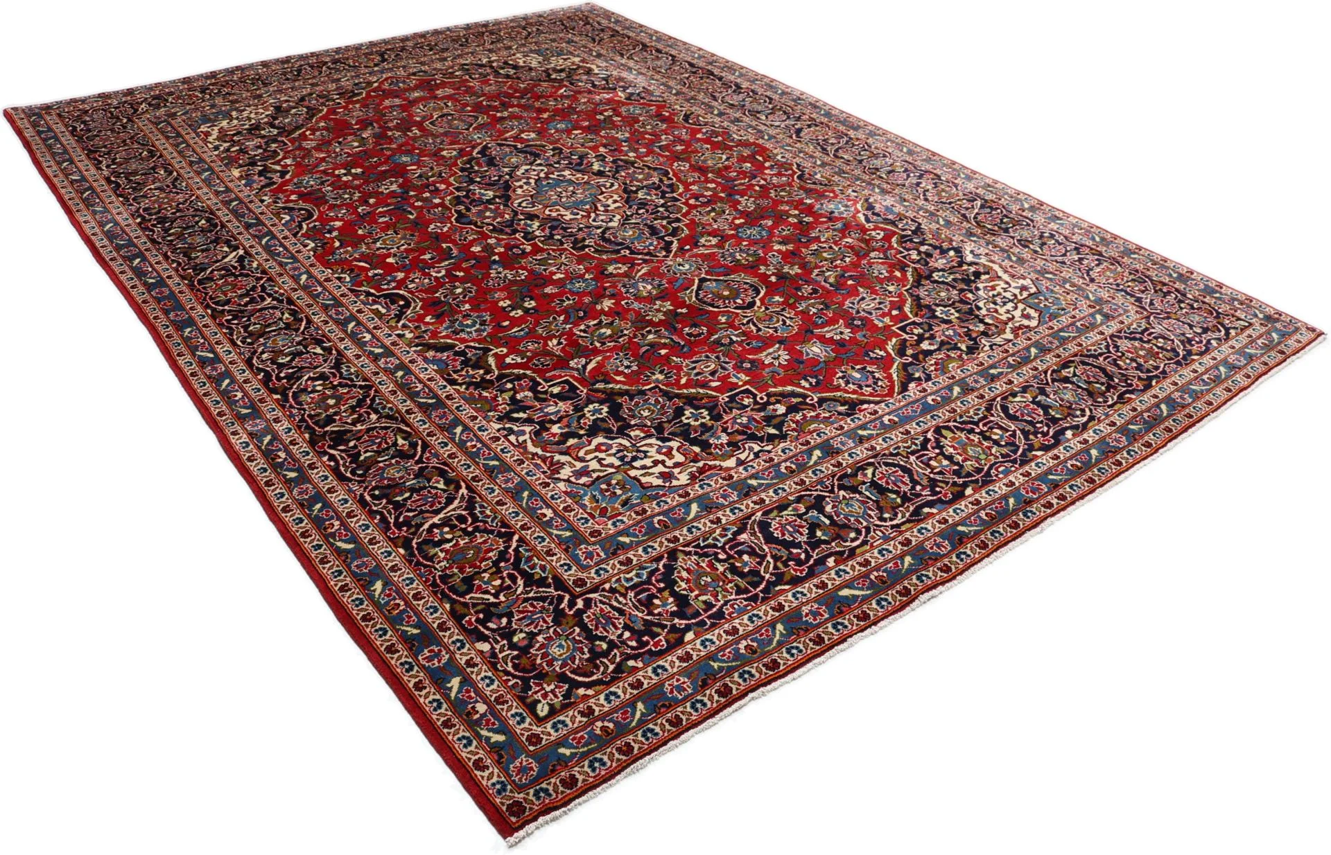 Kashan Perserteppich 251 × 347 cm aus Wolle, handgeknüpft