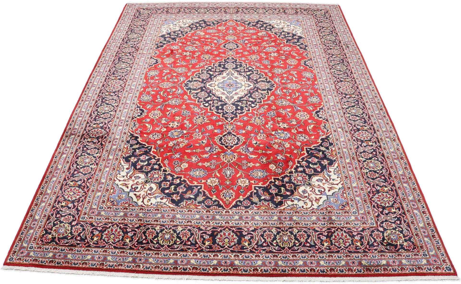 Kashan Perserteppich 244 × 350 cm aus Wolle, handgeknüpft