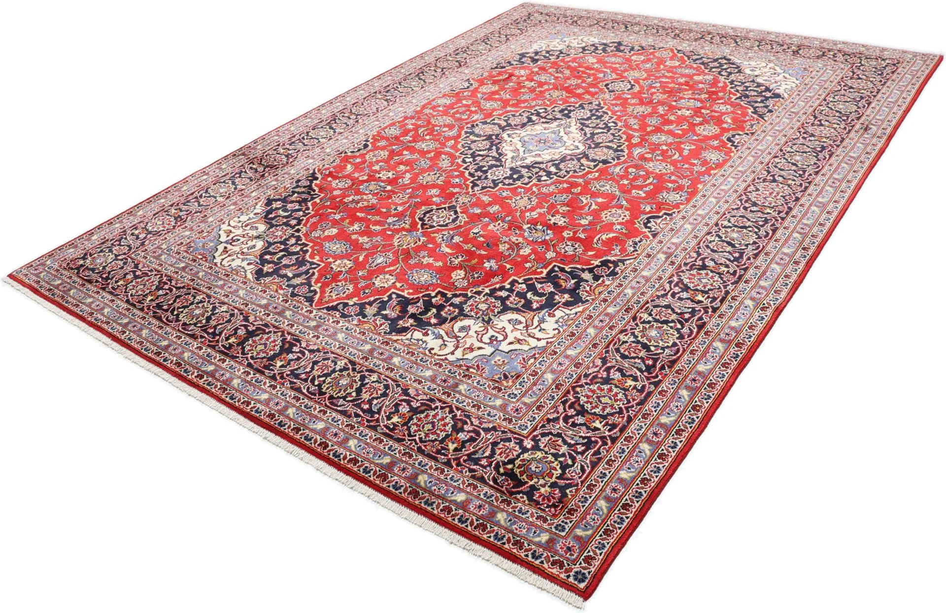 Kashan Perserteppich 244 × 350 cm aus Wolle, handgeknüpft