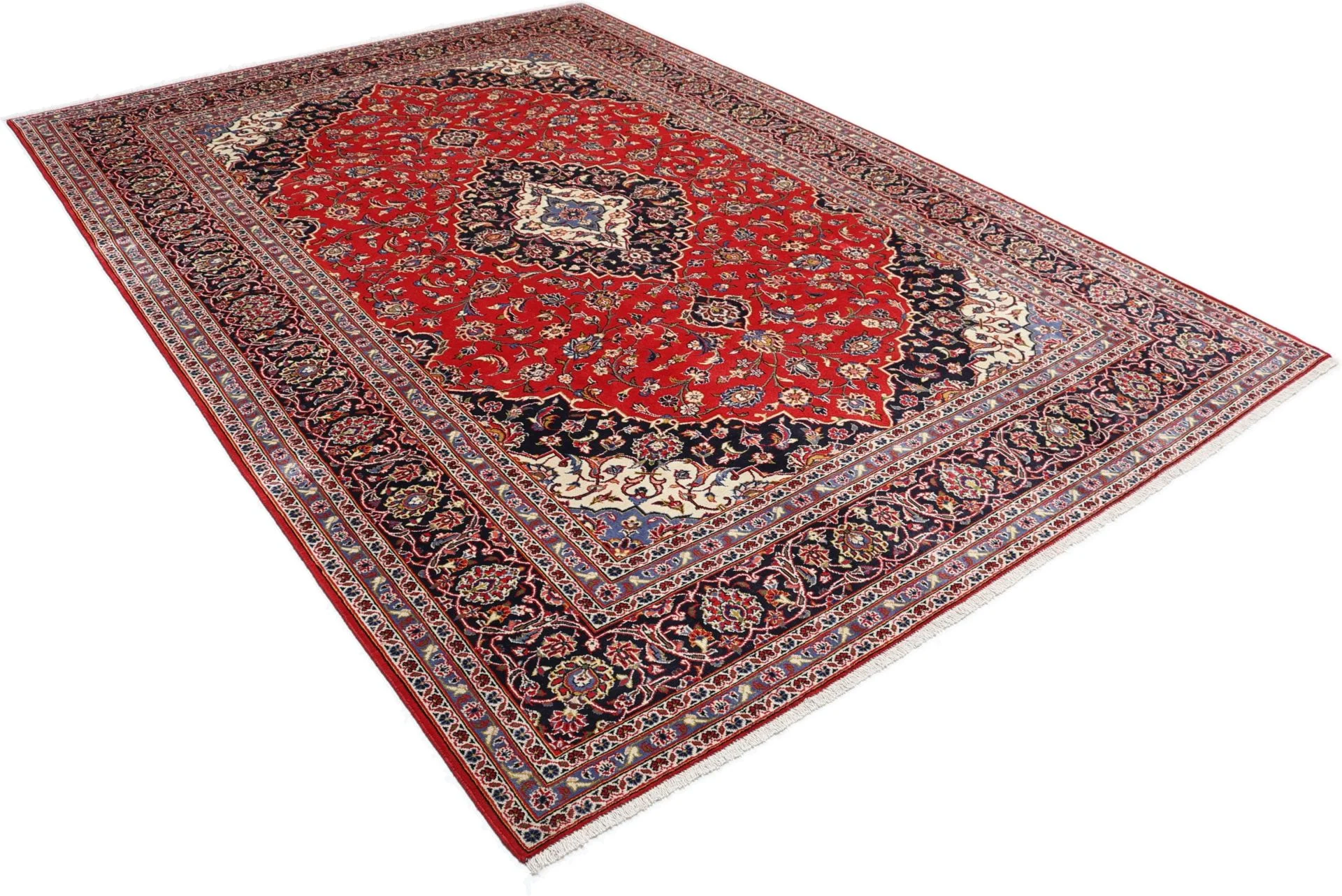 Kashan Perserteppich 244 × 350 cm aus Wolle, handgeknüpft