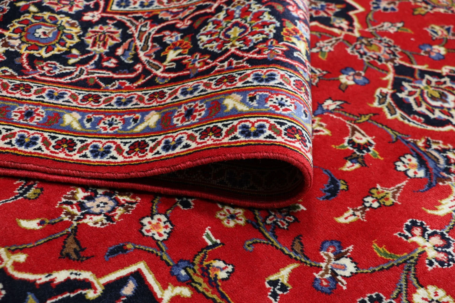 Kashan Perserteppich 244 × 350 cm aus Wolle, handgeknüpft