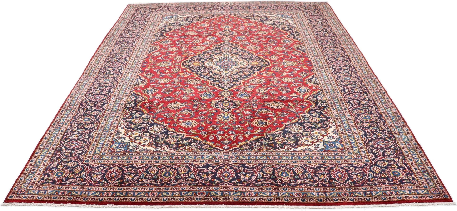 Kashan Perserteppich 260 × 350 cm aus Wolle, handgeknüpft