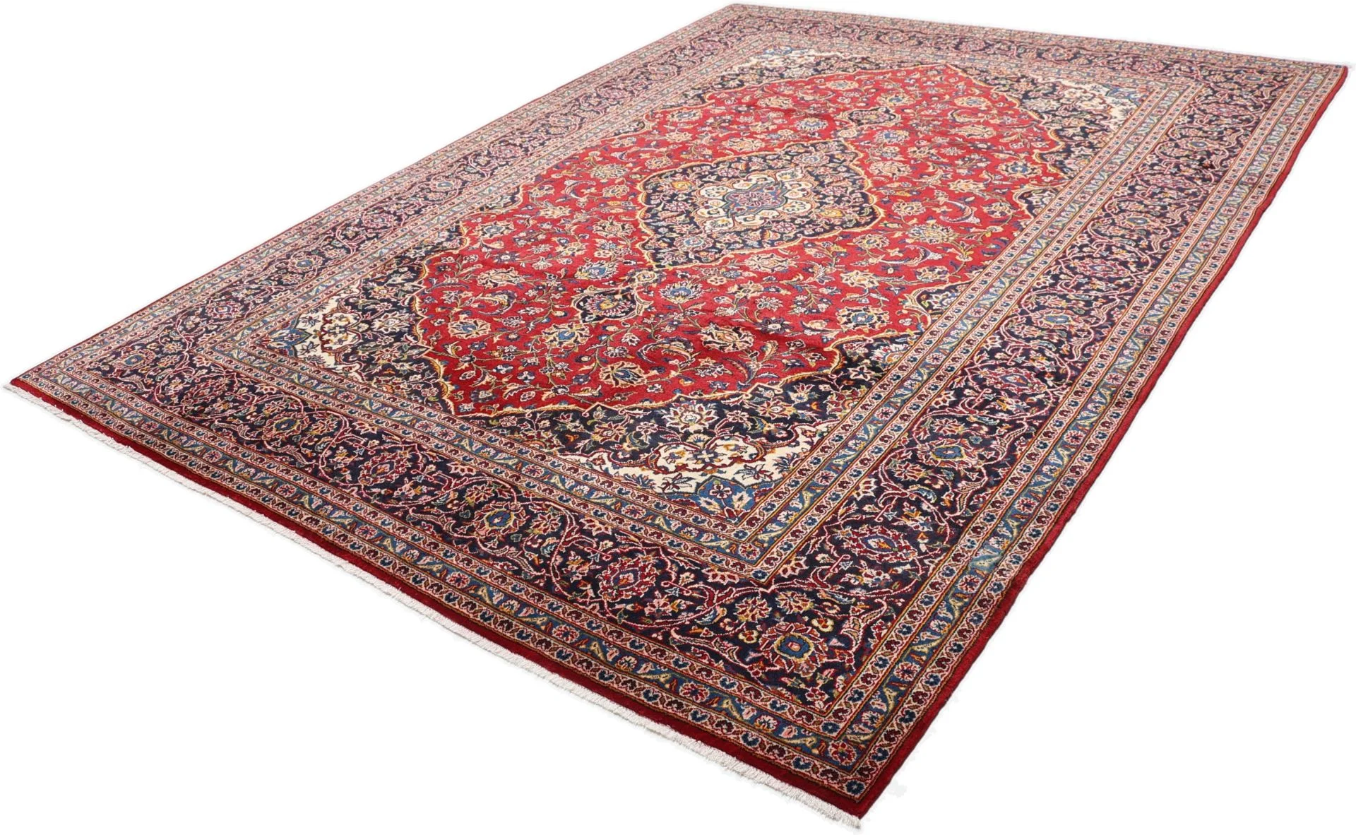 Kashan Perserteppich 260 × 350 cm aus Wolle, handgeknüpft