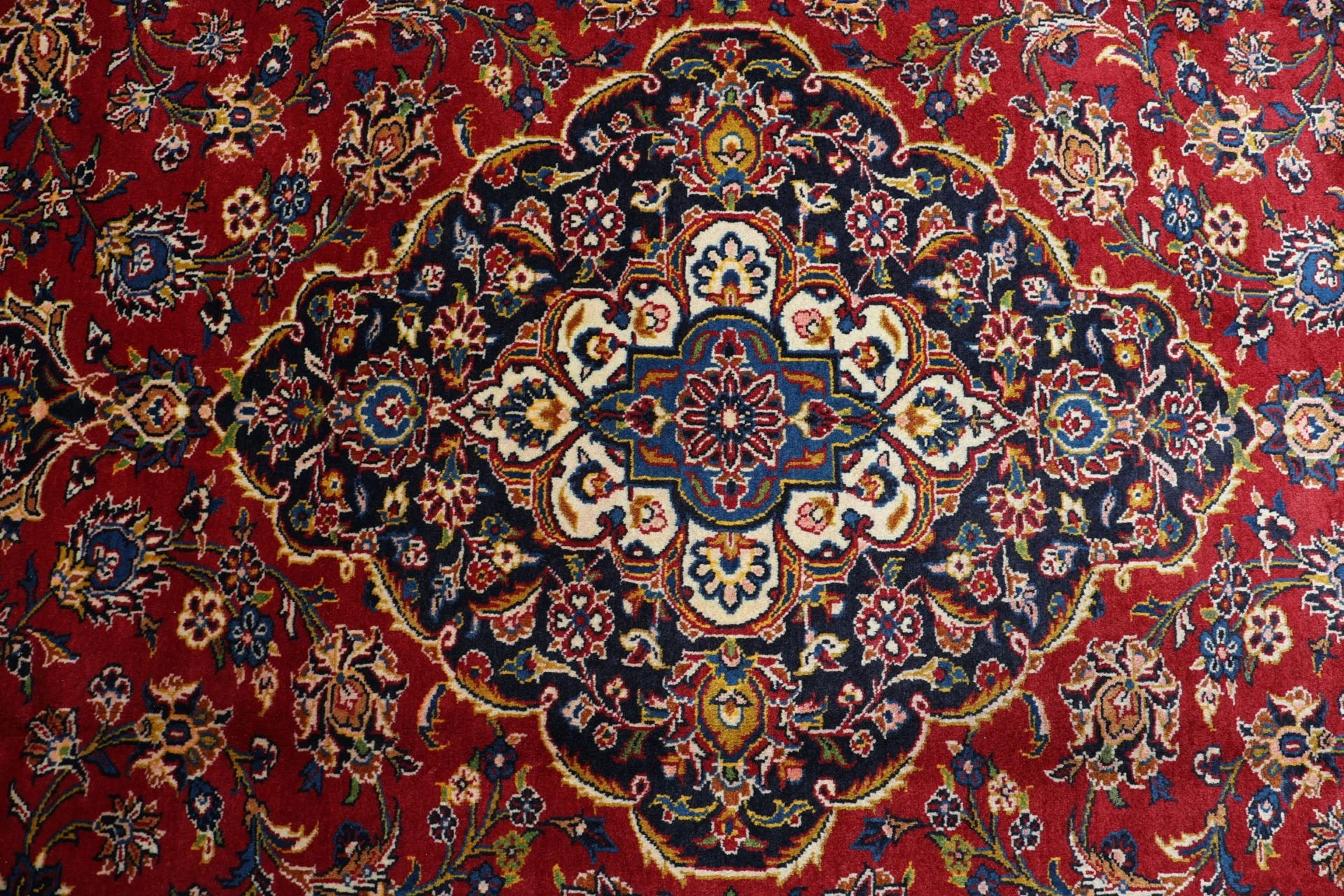 Kashan Perserteppich 260 × 350 cm aus Wolle, handgeknüpft