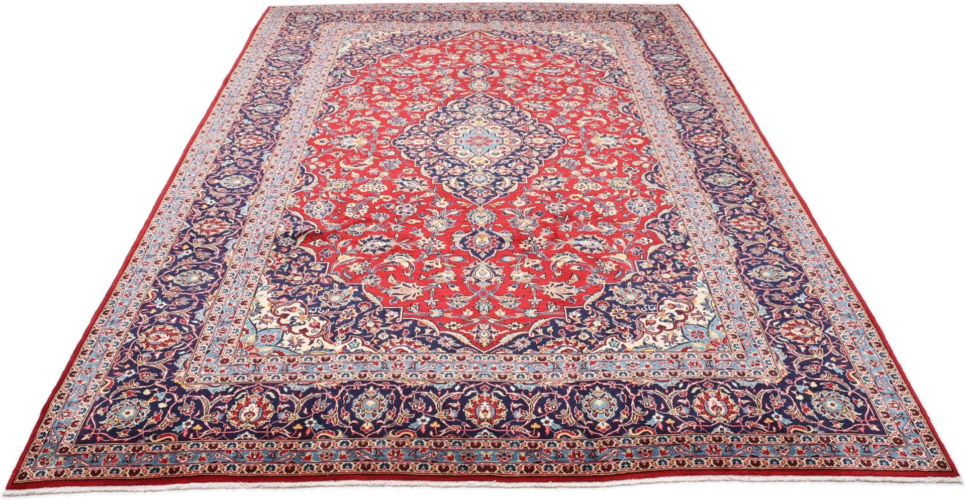 Handgeknüpfter Kashan Perserteppich, 250 × 355 cm, Wolle