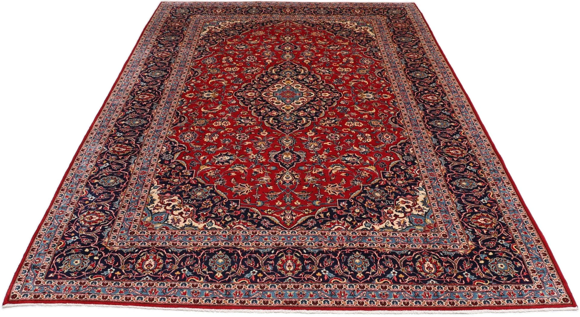 Handgeknüpfter Kashan Perserteppich, 250 × 355 cm, Wolle