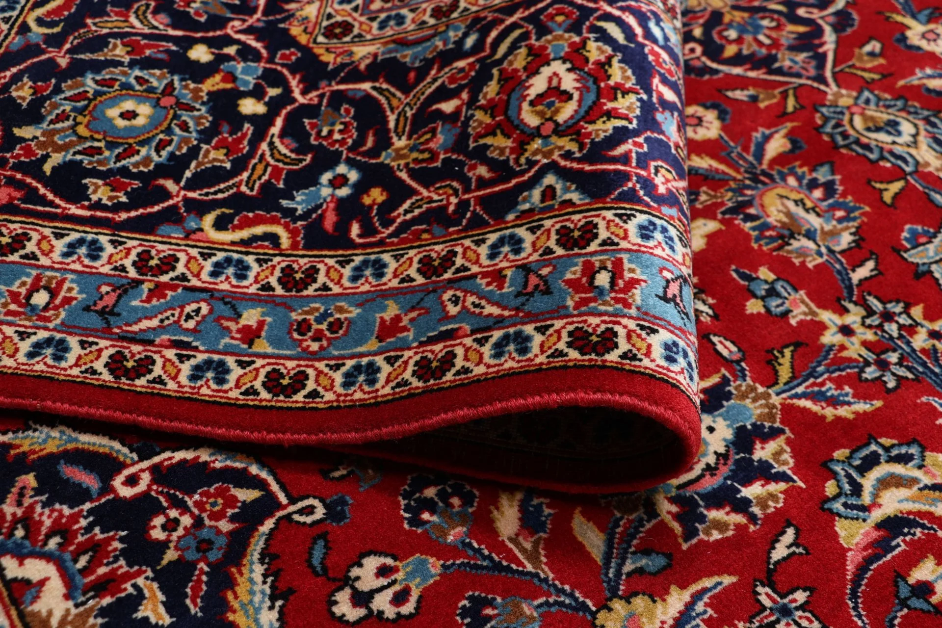 Handgeknüpfter Kashan Perserteppich, 250 × 355 cm, Wolle