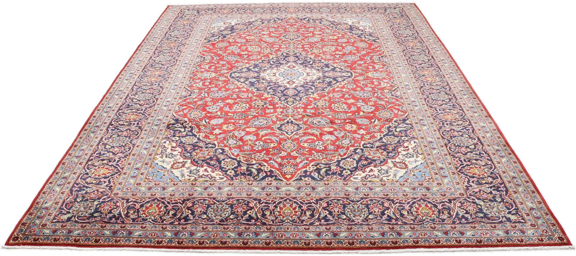 Kashan Perserteppich 255 × 345 cm aus Wolle, handgeknüpft