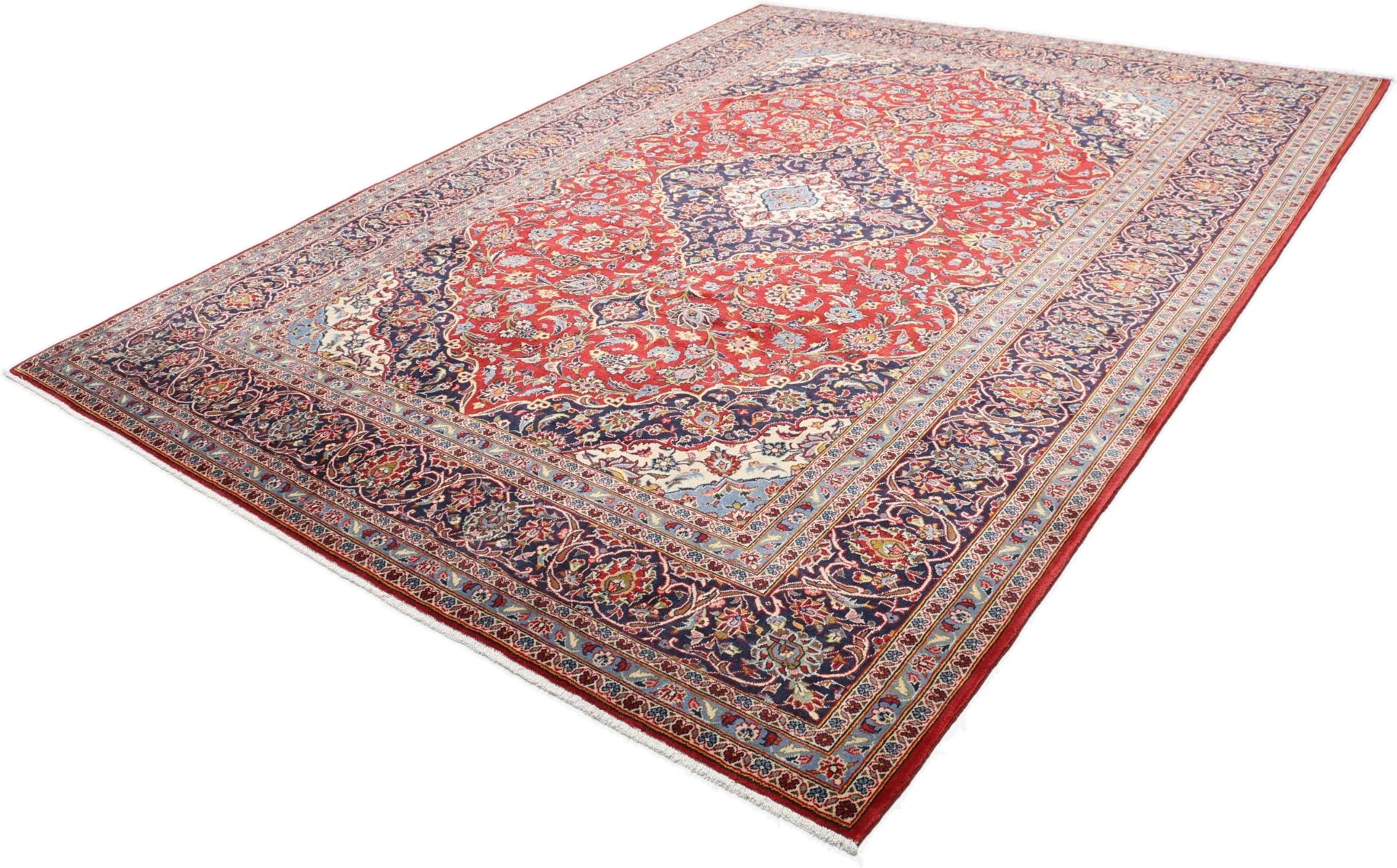 Kashan Perserteppich 255 × 345 cm aus Wolle, handgeknüpft