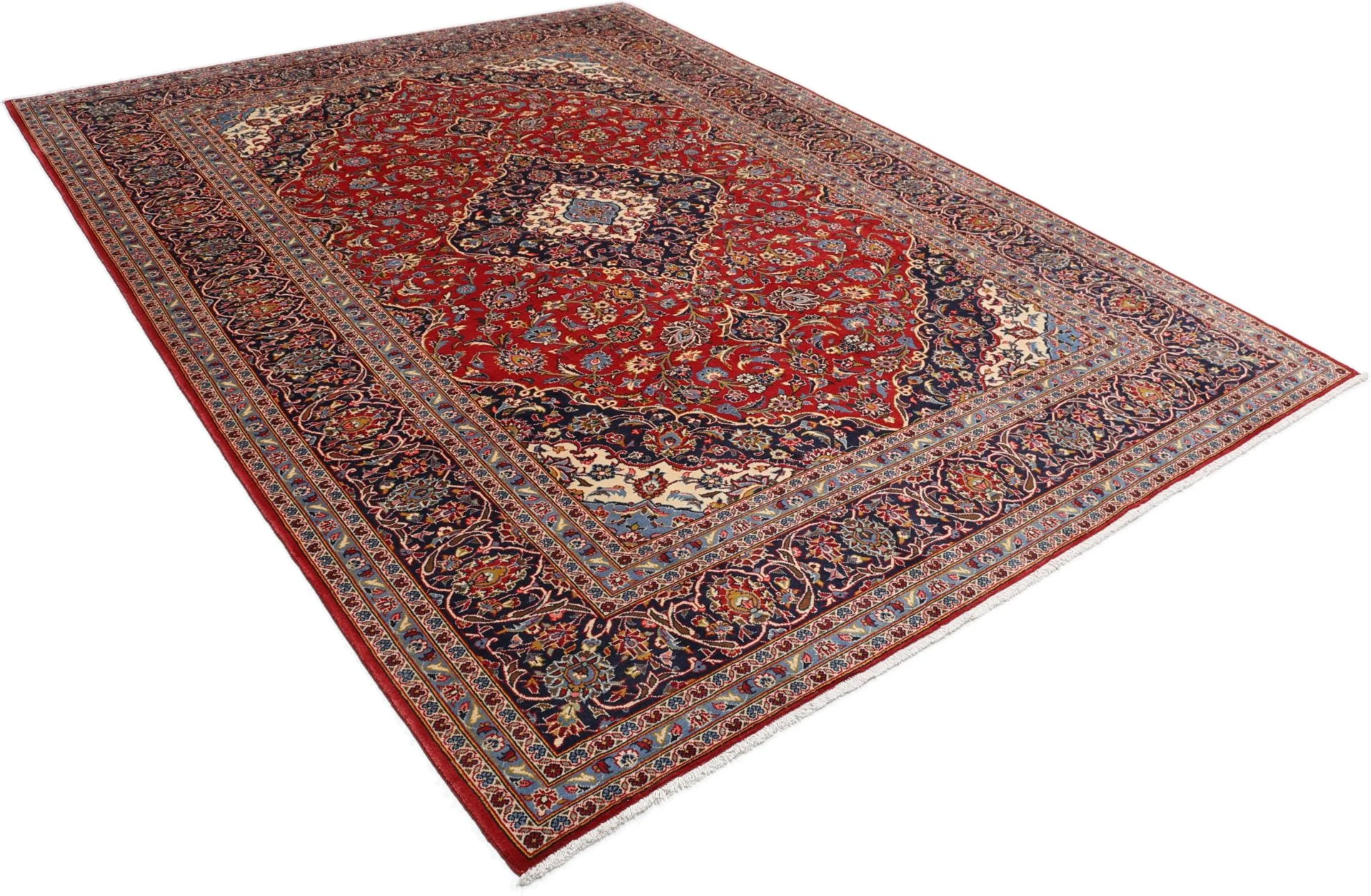 Kashan Perserteppich 255 × 345 cm aus Wolle, handgeknüpft