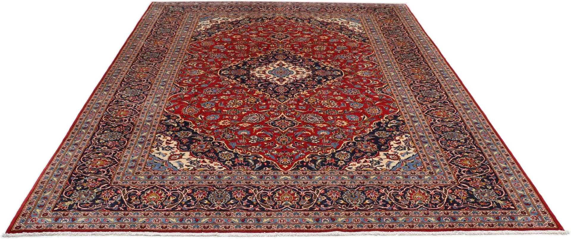 Kashan Perserteppich 255 × 345 cm aus Wolle, handgeknüpft