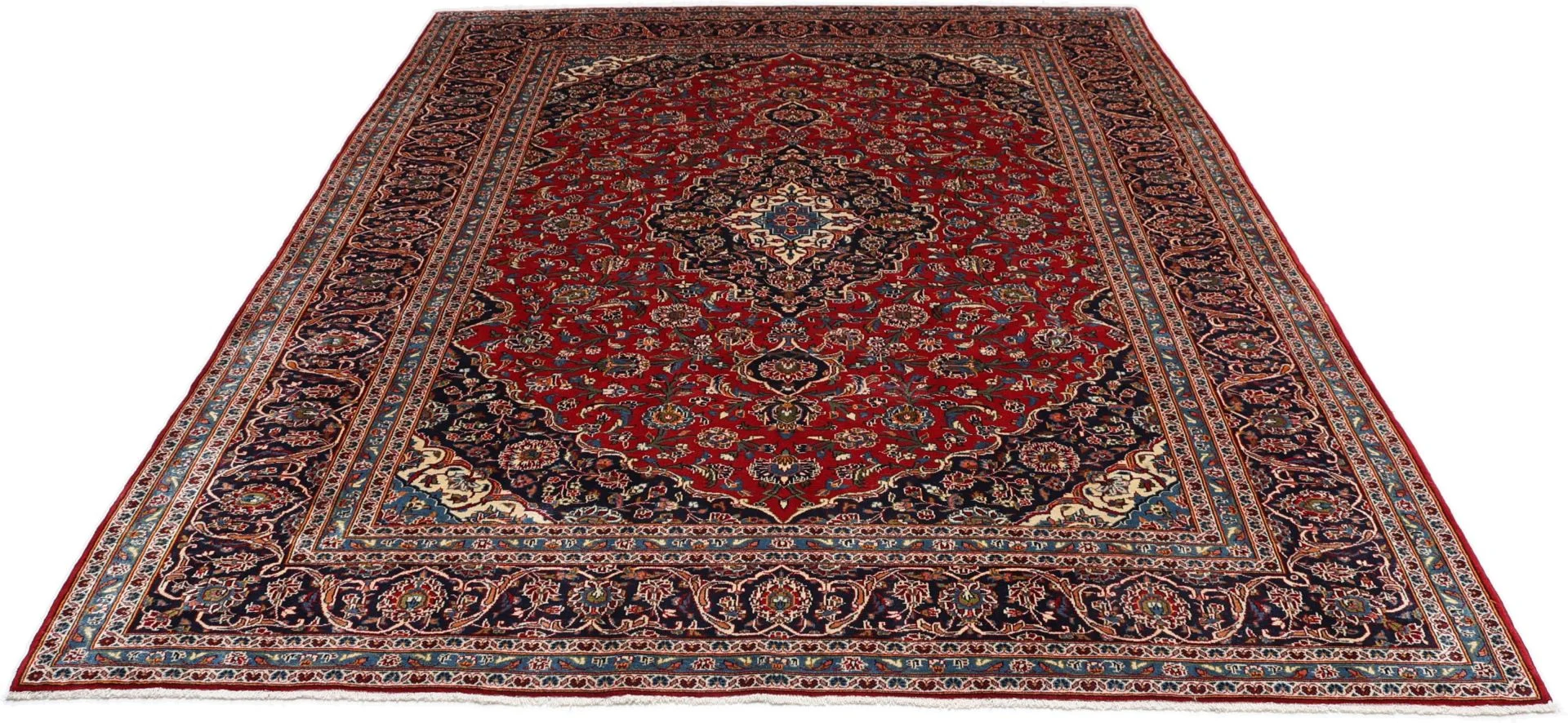 Kashan Perserteppich 255 × 340 cm aus Wolle, handgeknüpft