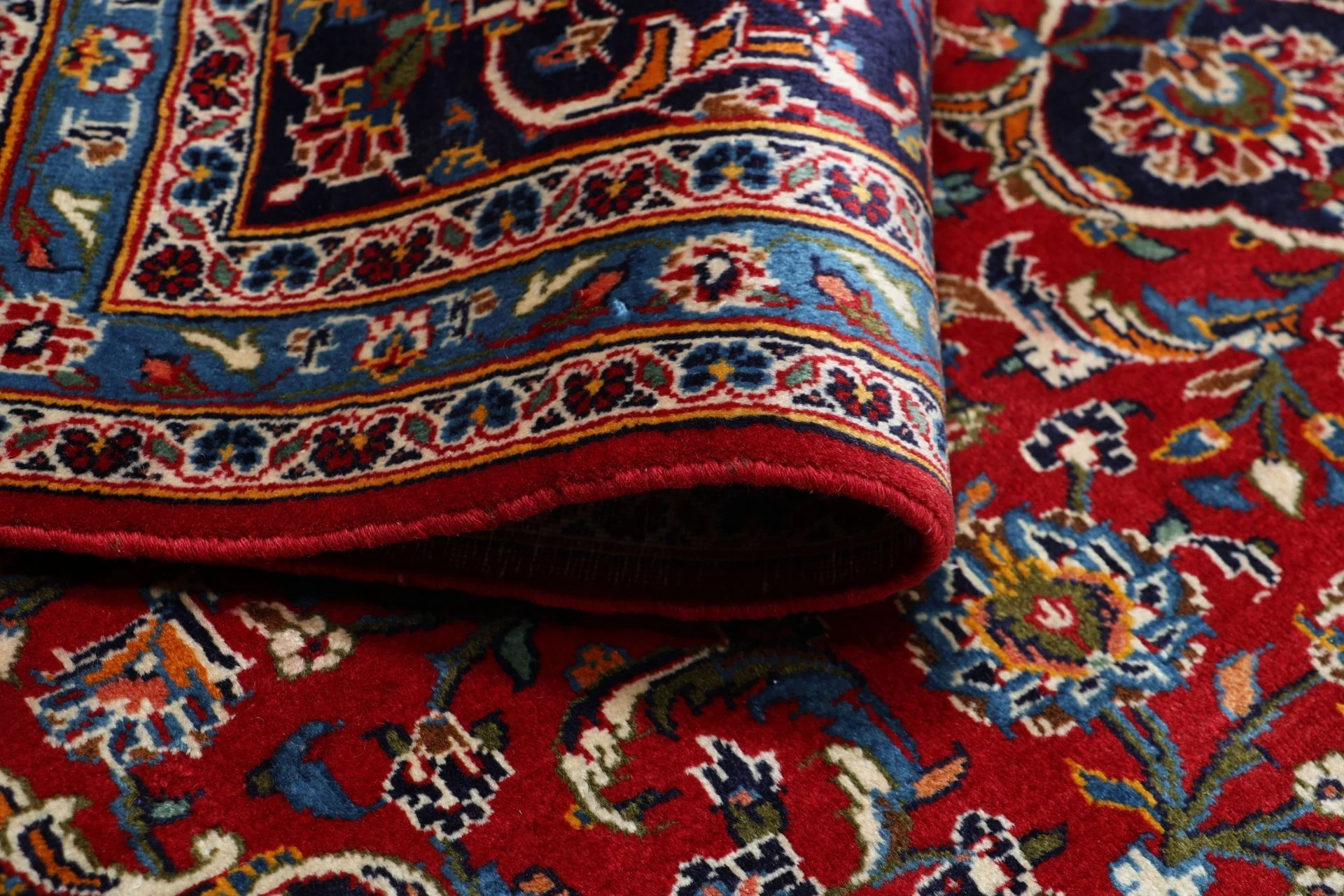 Kashan Perserteppich 255 × 340 cm aus Wolle, handgeknüpft