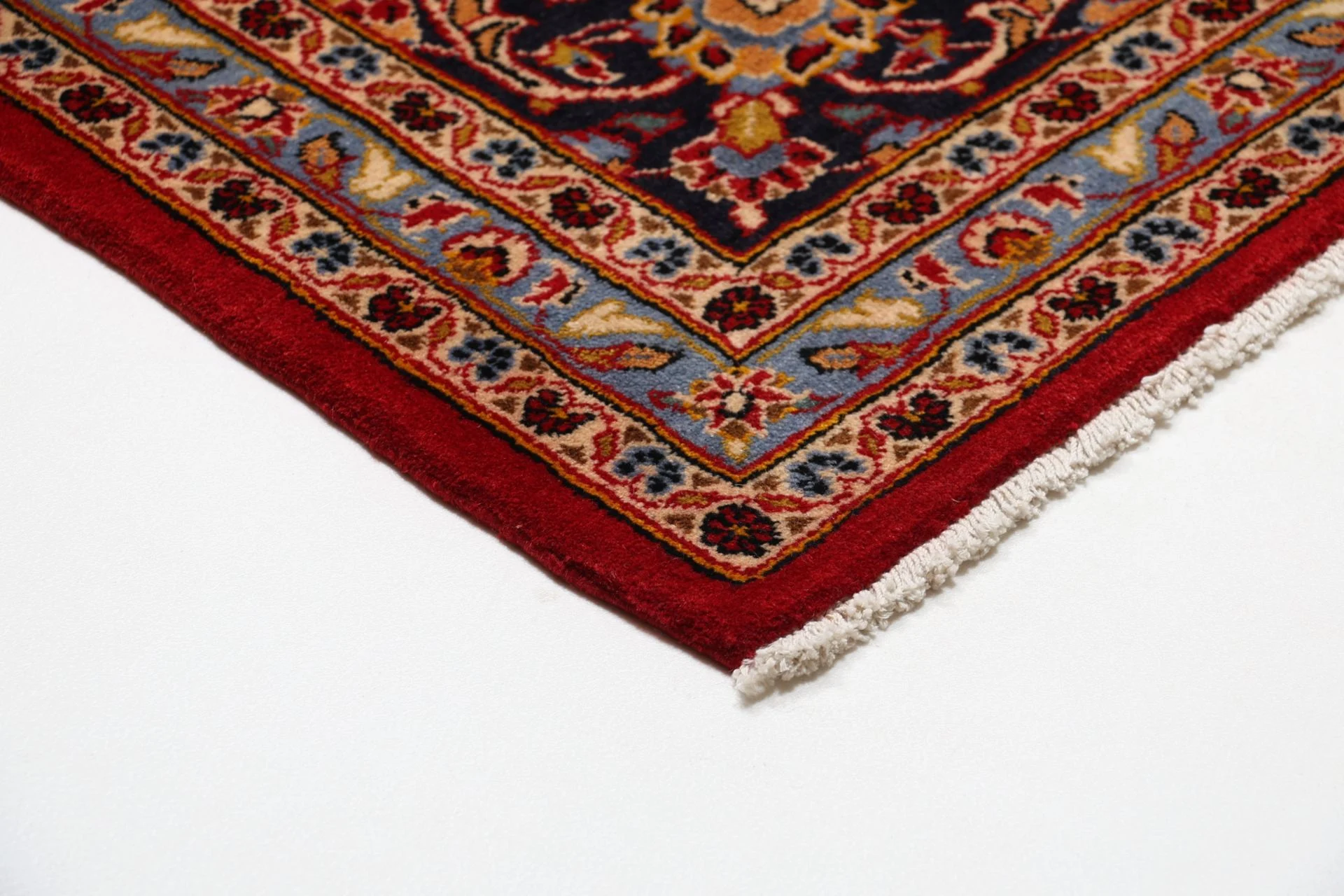 Handgeknüpfter Kashan Perserteppich, 253 × 385 cm, Wolle