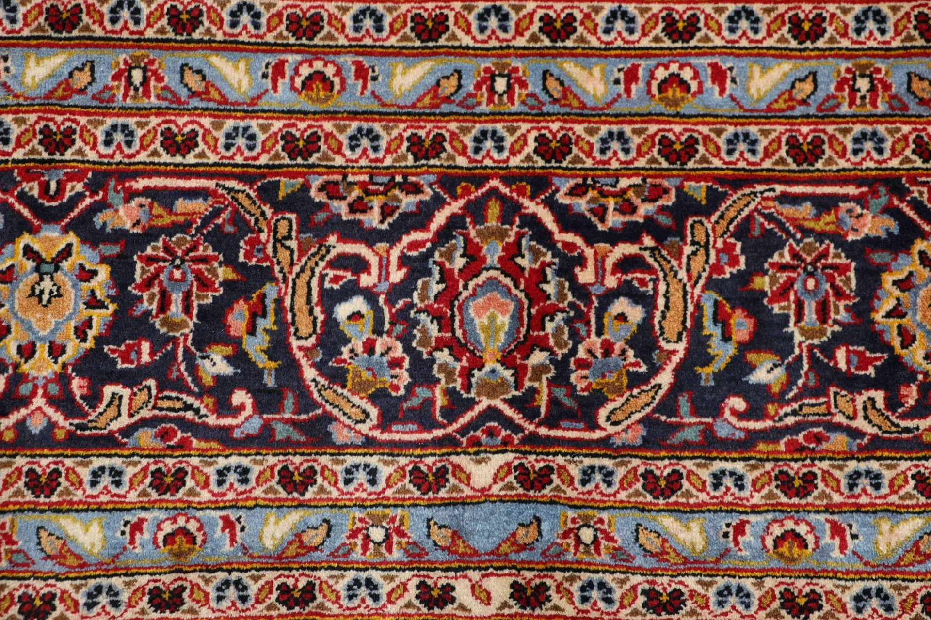 Handgeknüpfter Kashan Perserteppich, 253 × 385 cm, Wolle
