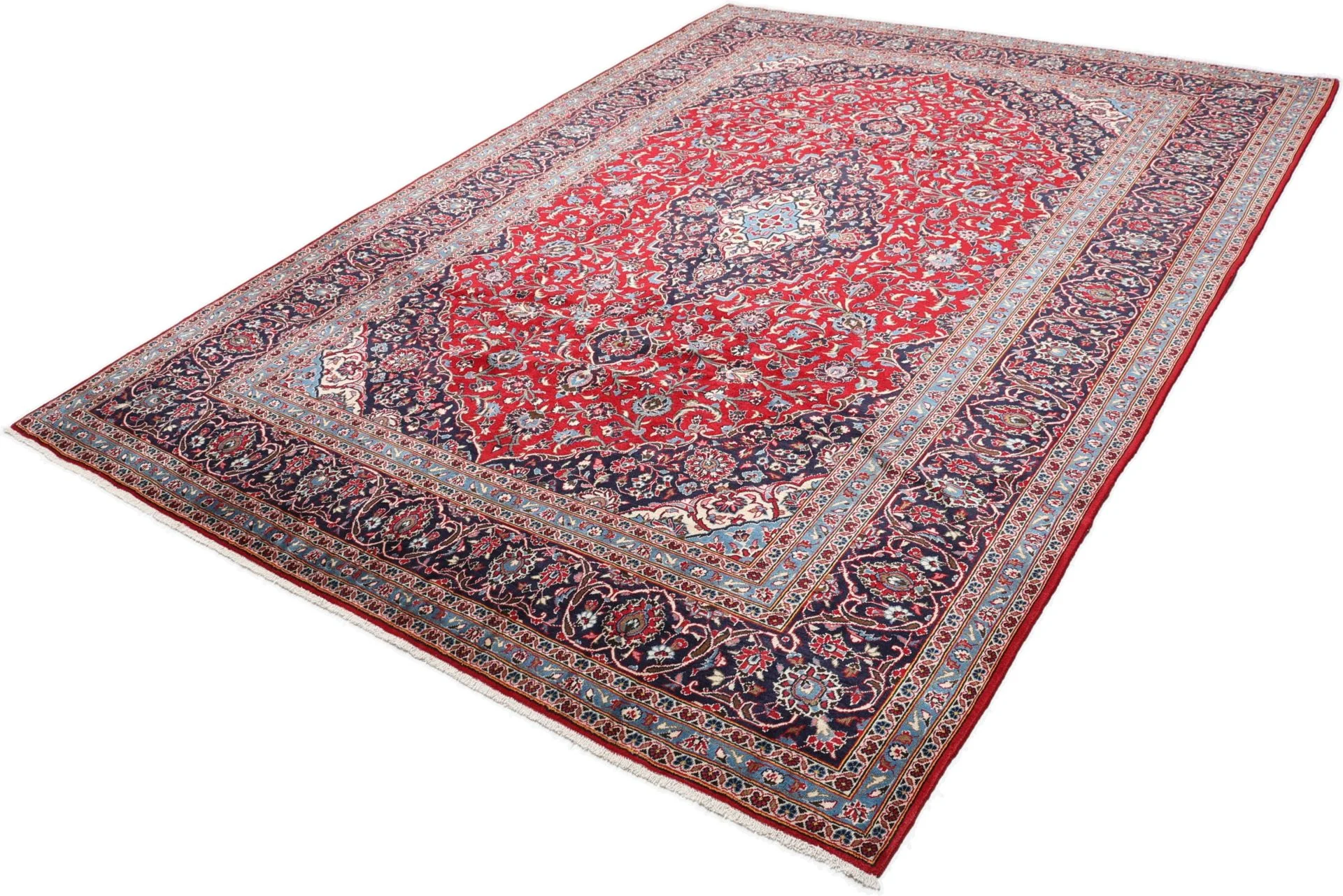 Kashan Perserteppich 245 × 345 cm aus Wolle, handgeknüpft