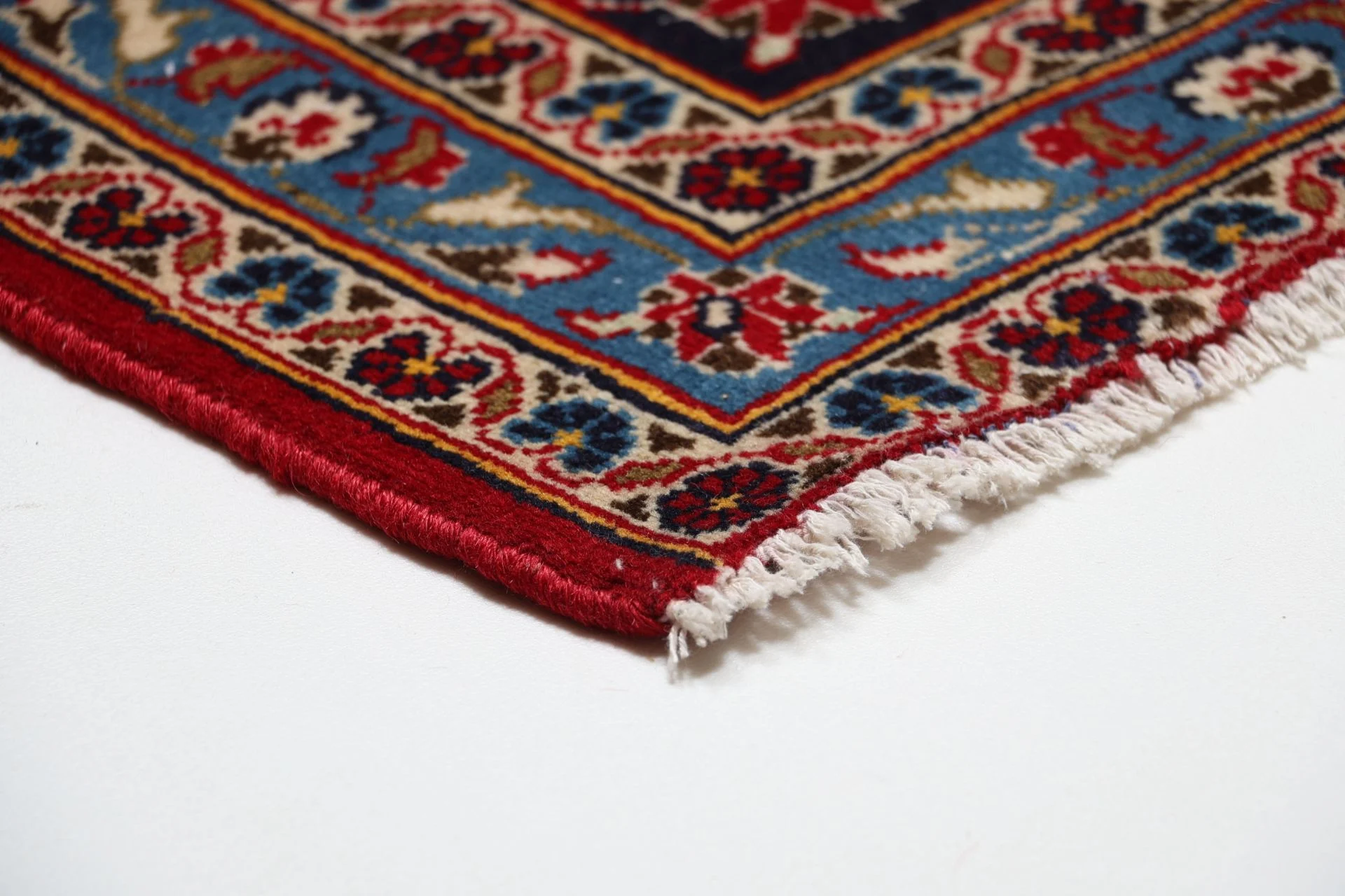 Kashan Perserteppich 245 × 345 cm aus Wolle, handgeknüpft
